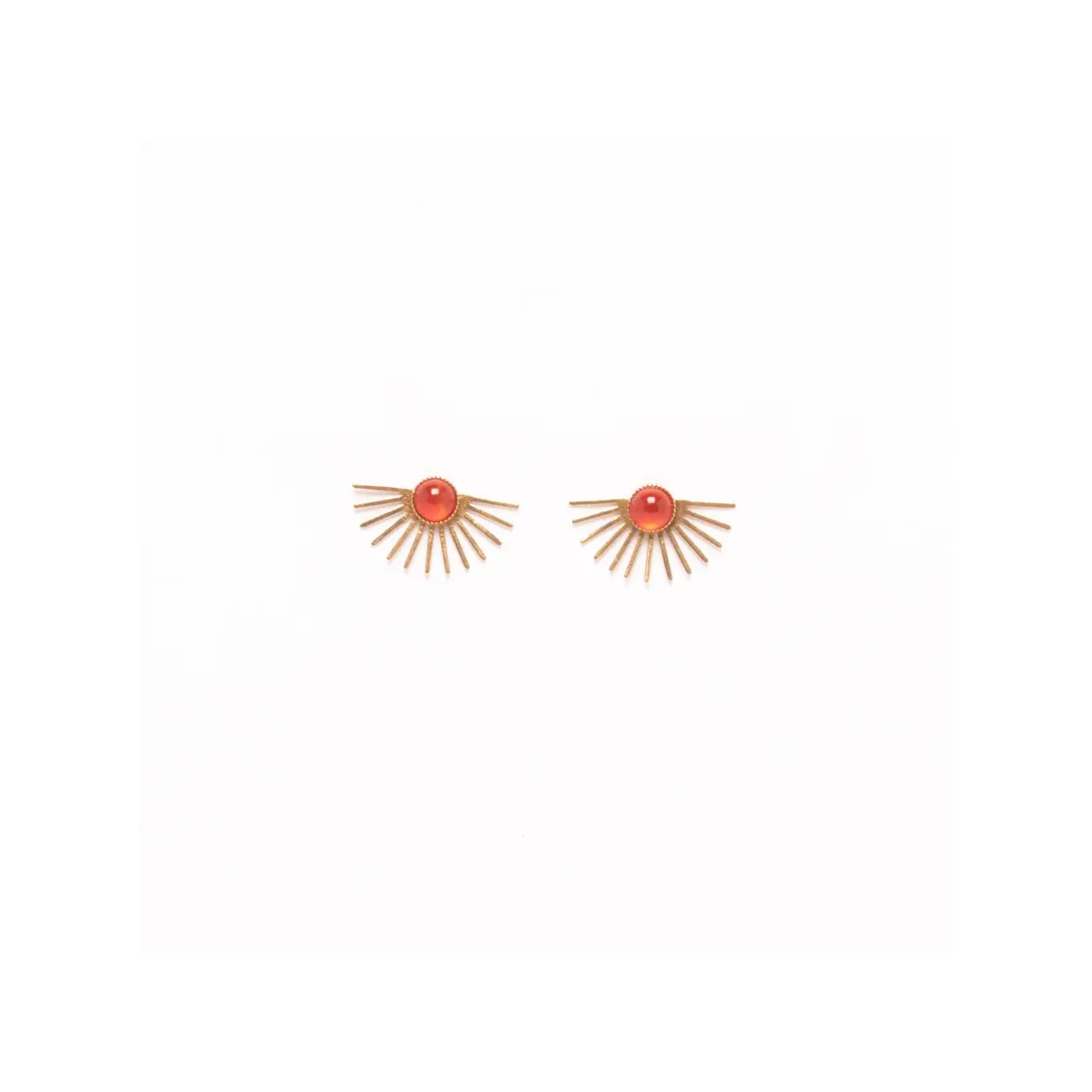 Carnelian Beam Studs