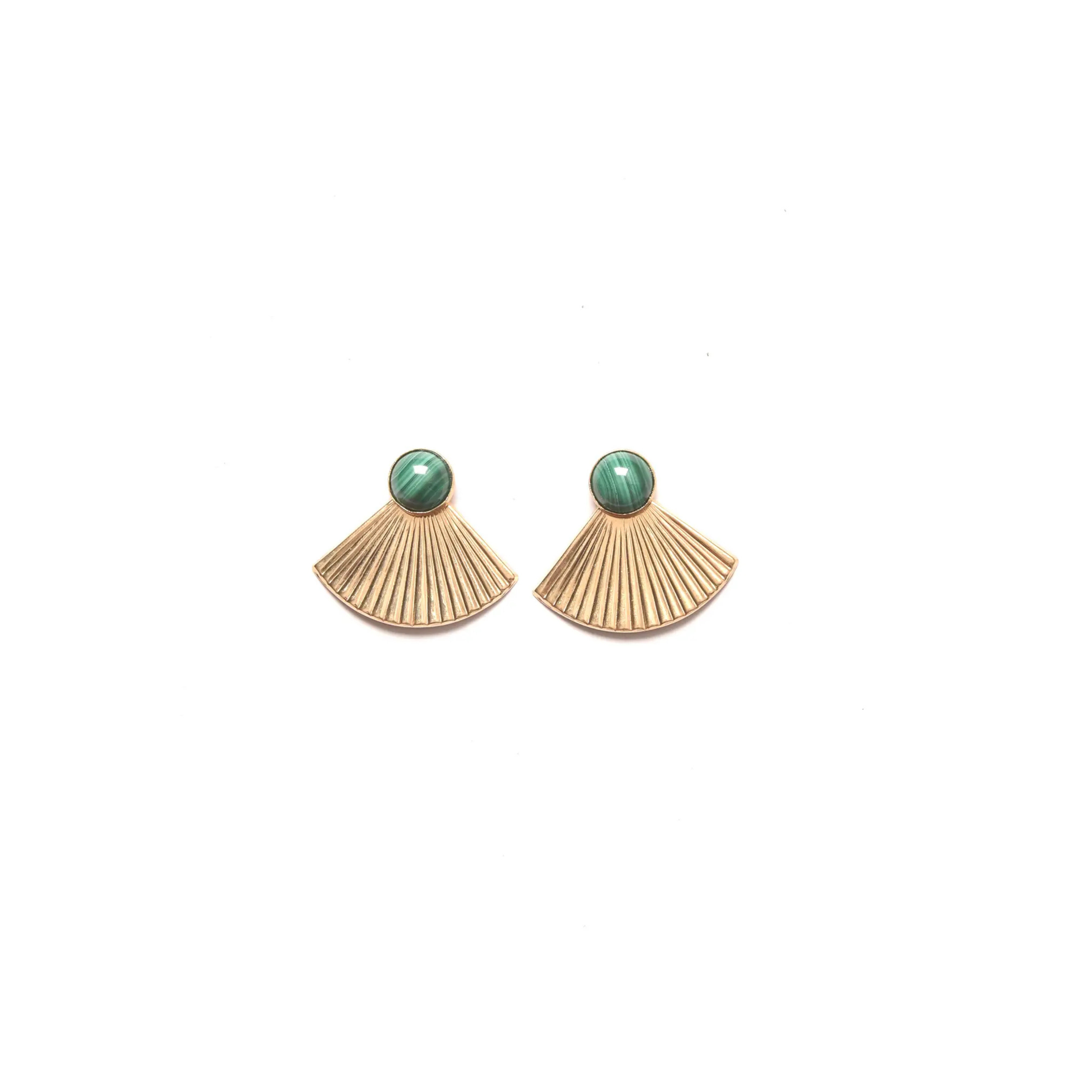 Malachite Studs with Pleat Jackets