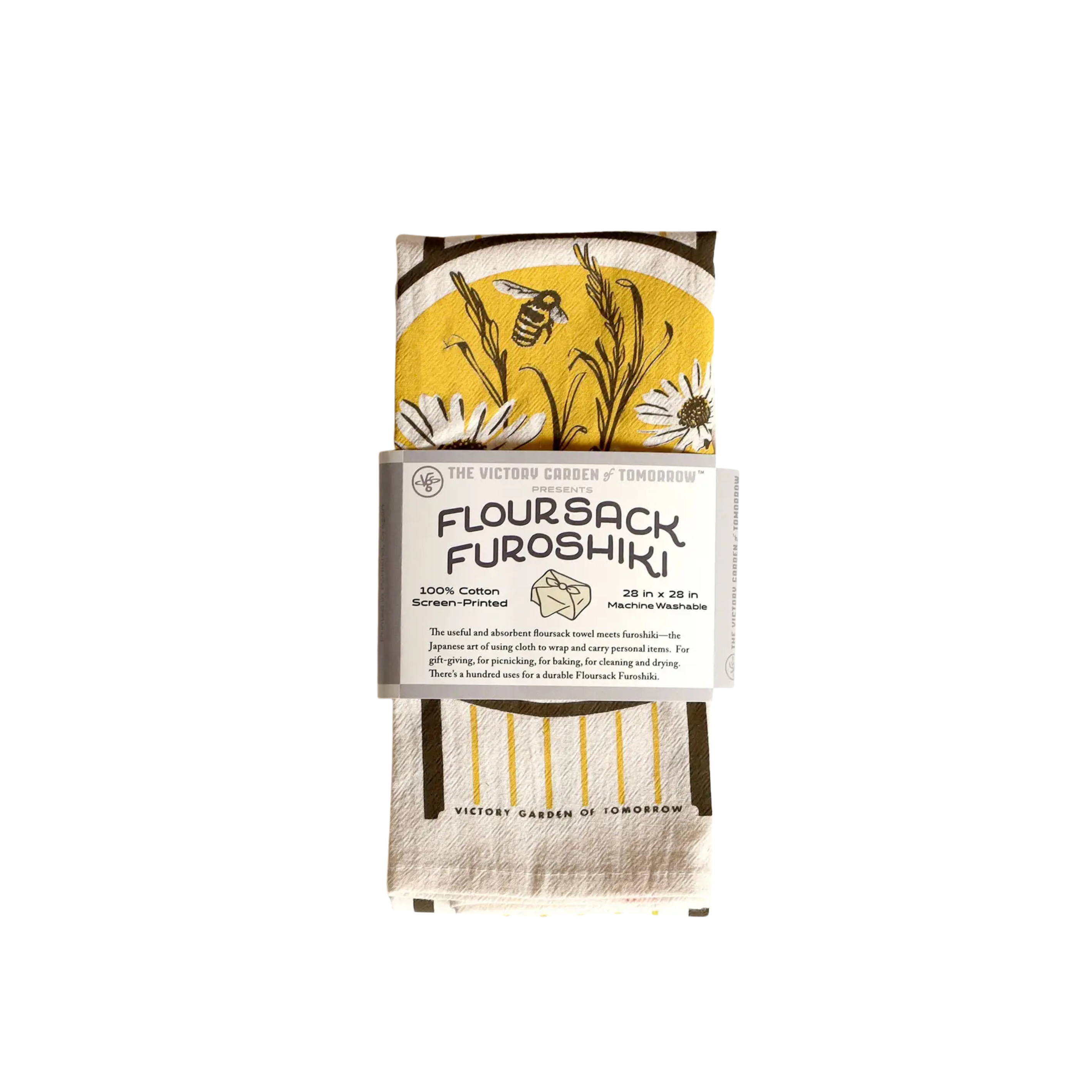 Flour Sack Furoshiki - Bee
