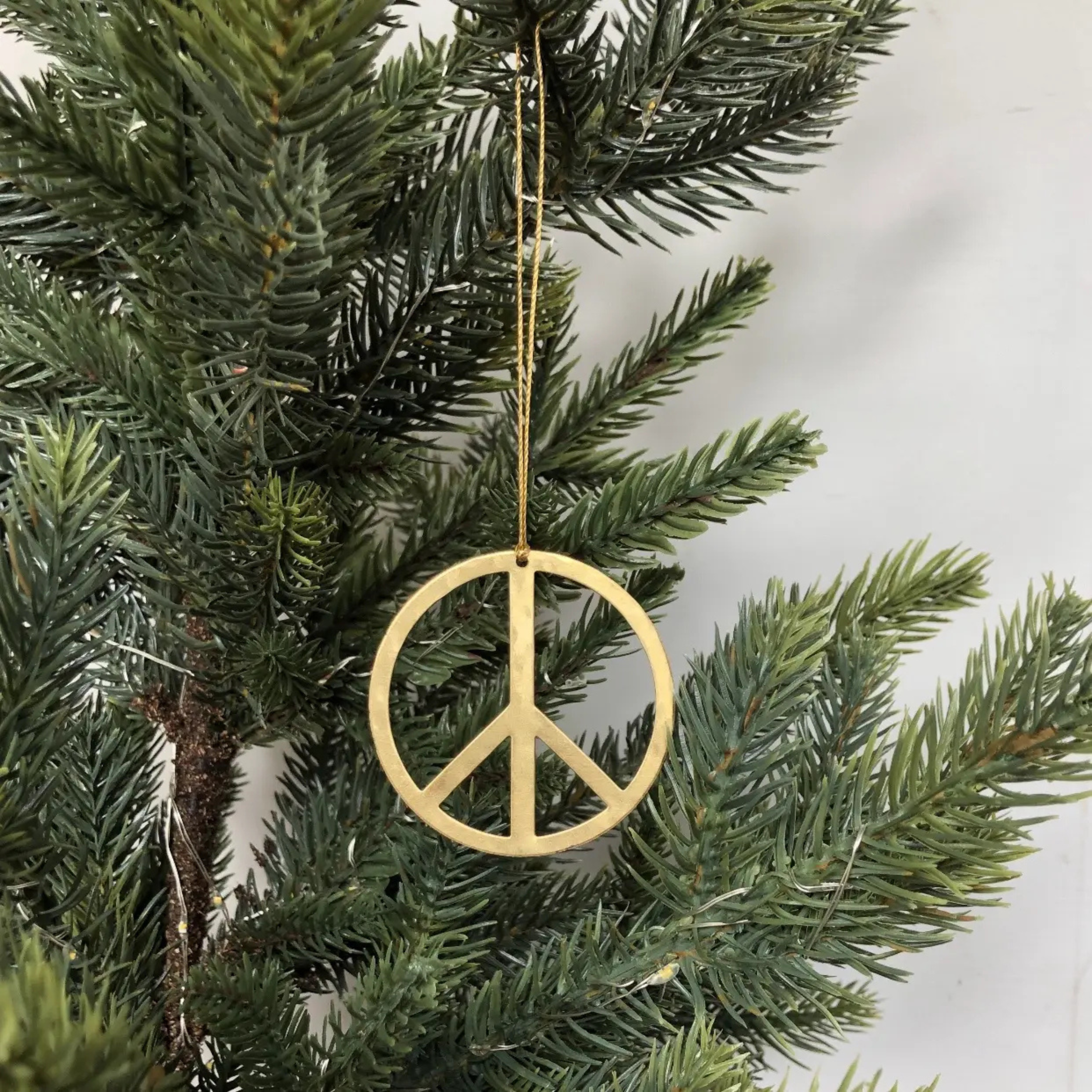 Brass Peace Ornament