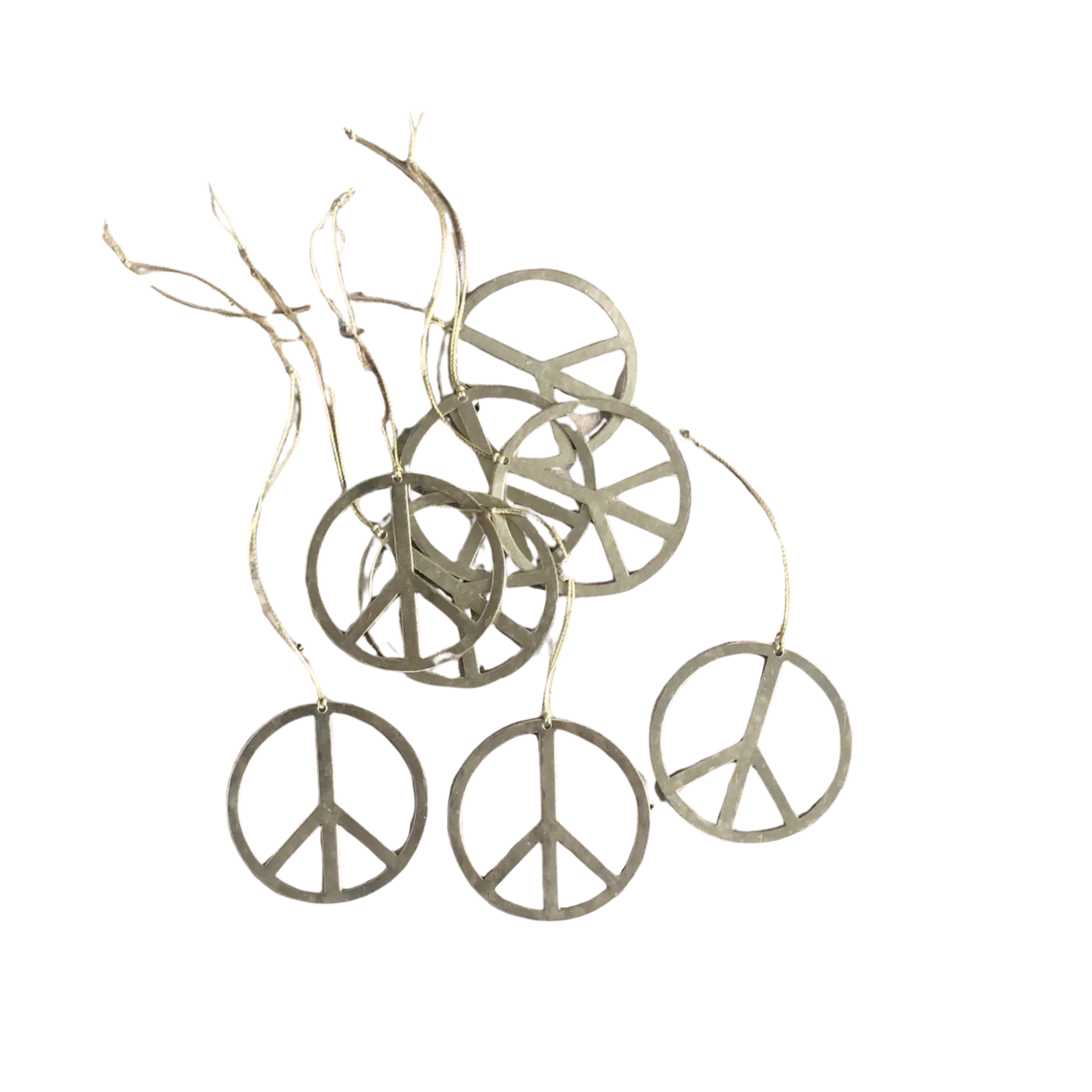Brass Peace Ornament