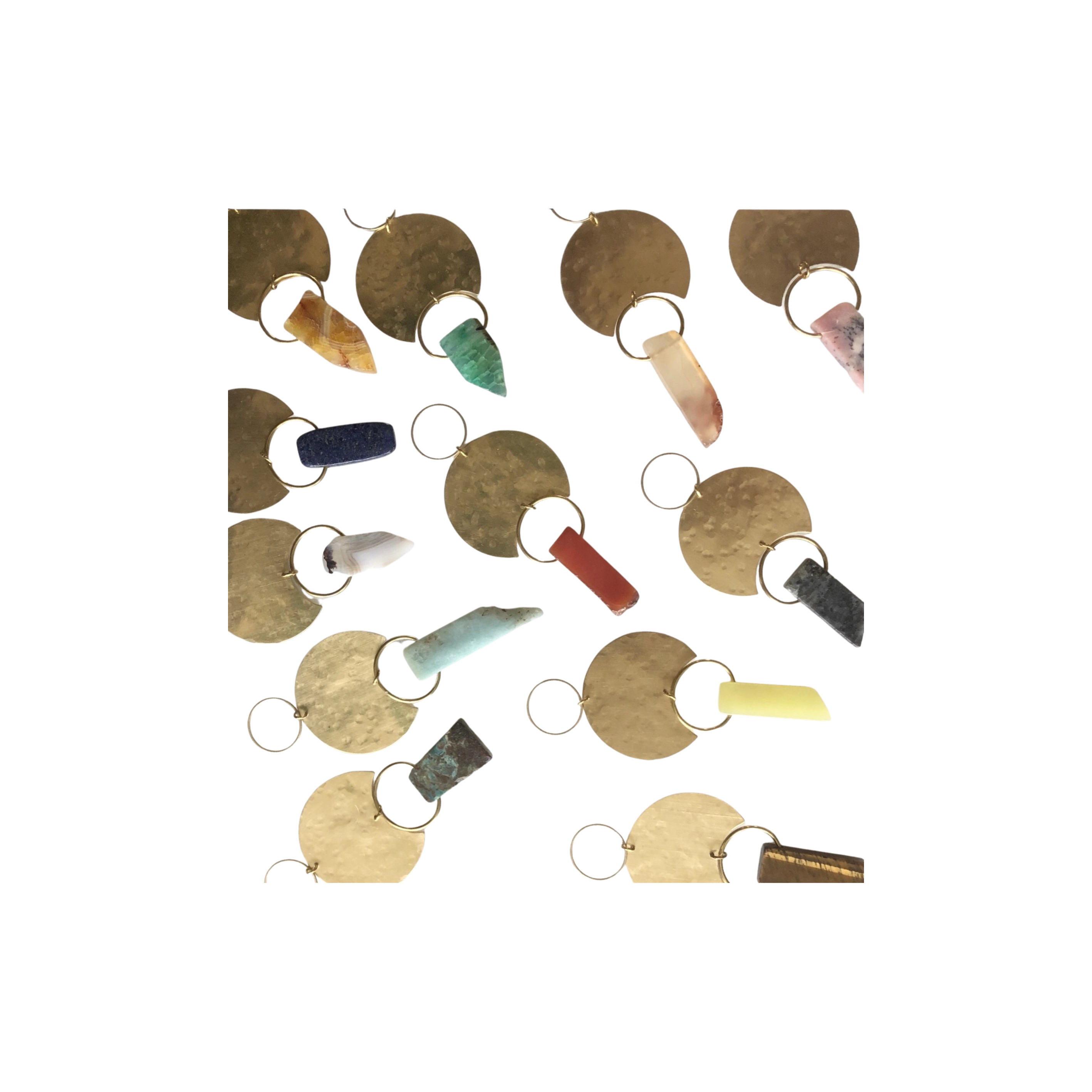 Gemstone Moon Ornament