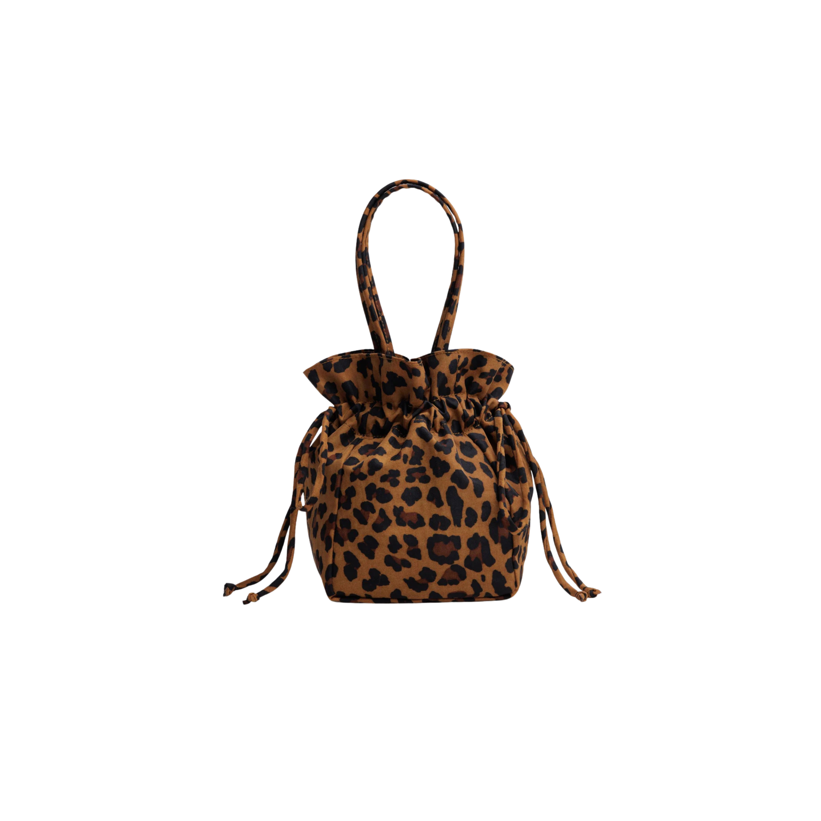Nylon Drawstring Bag - Leopard