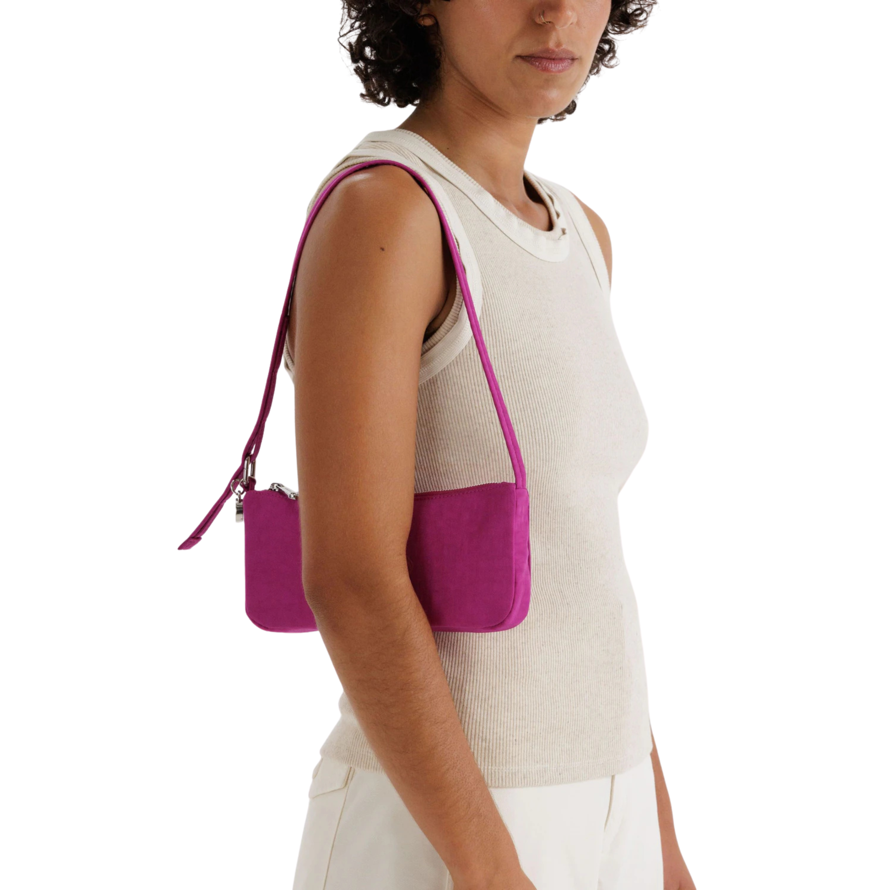 Nylon Pochette - Deep Fuchsia