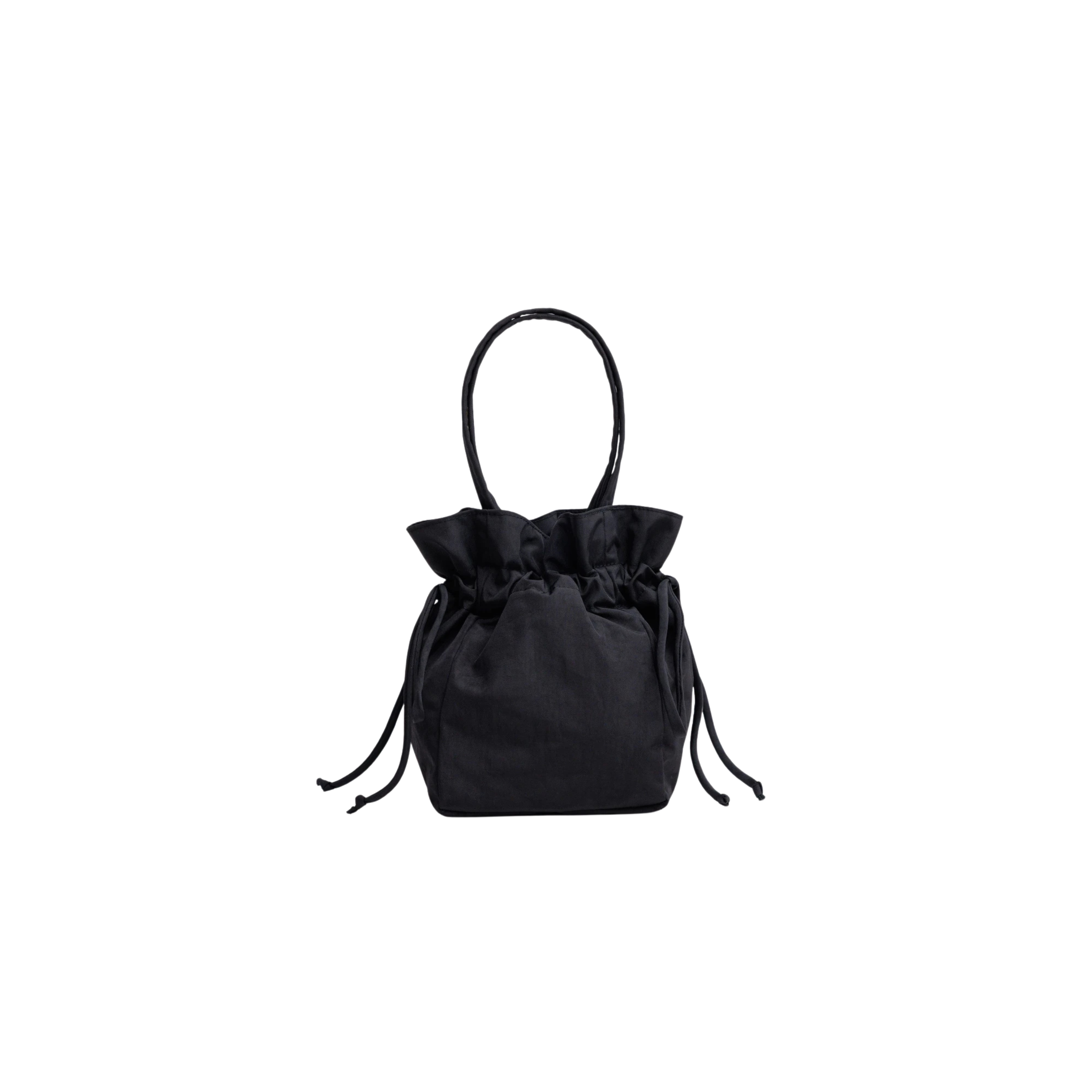 Nylon Drawstring Bag - Black