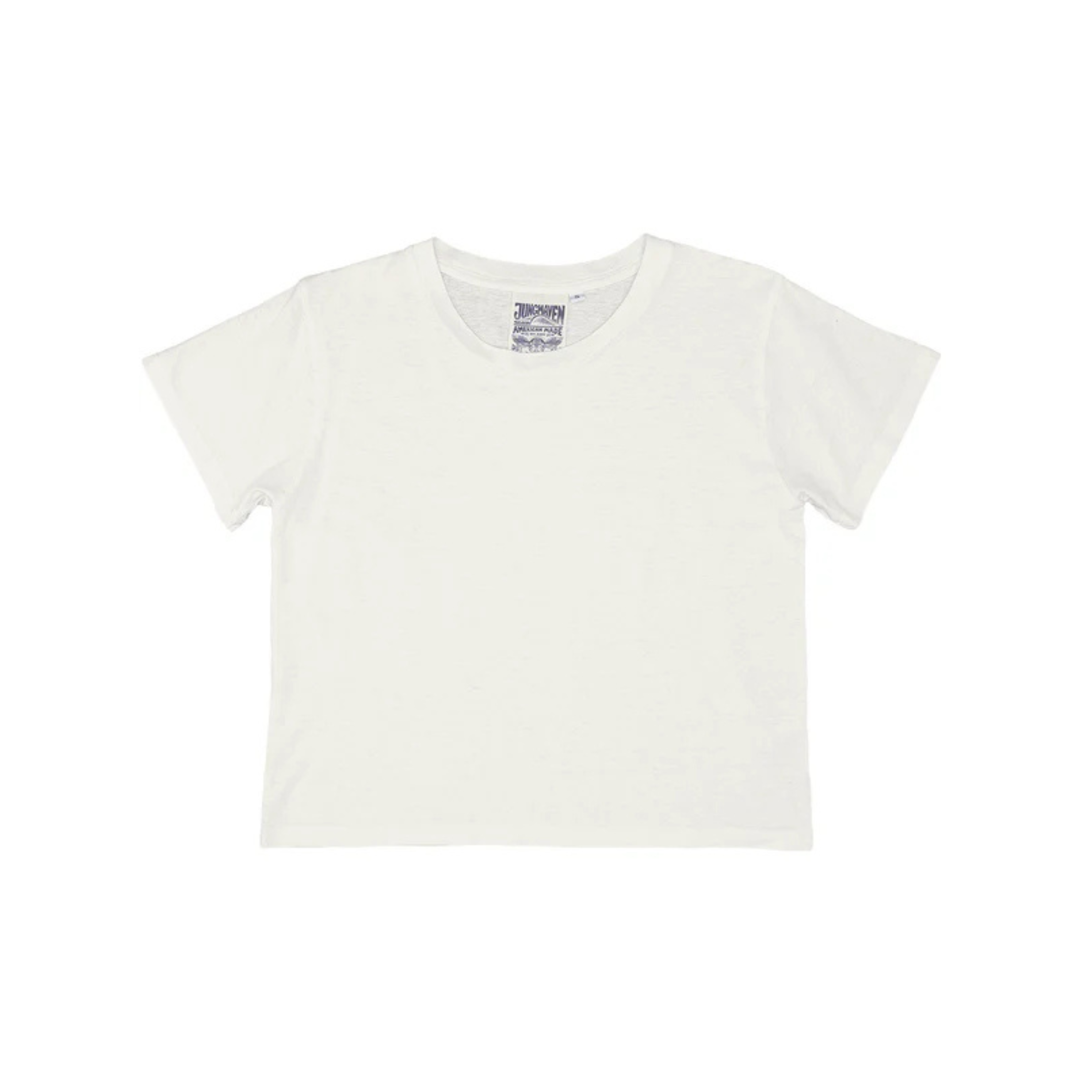 Cropped Laurel Tee - Washed White