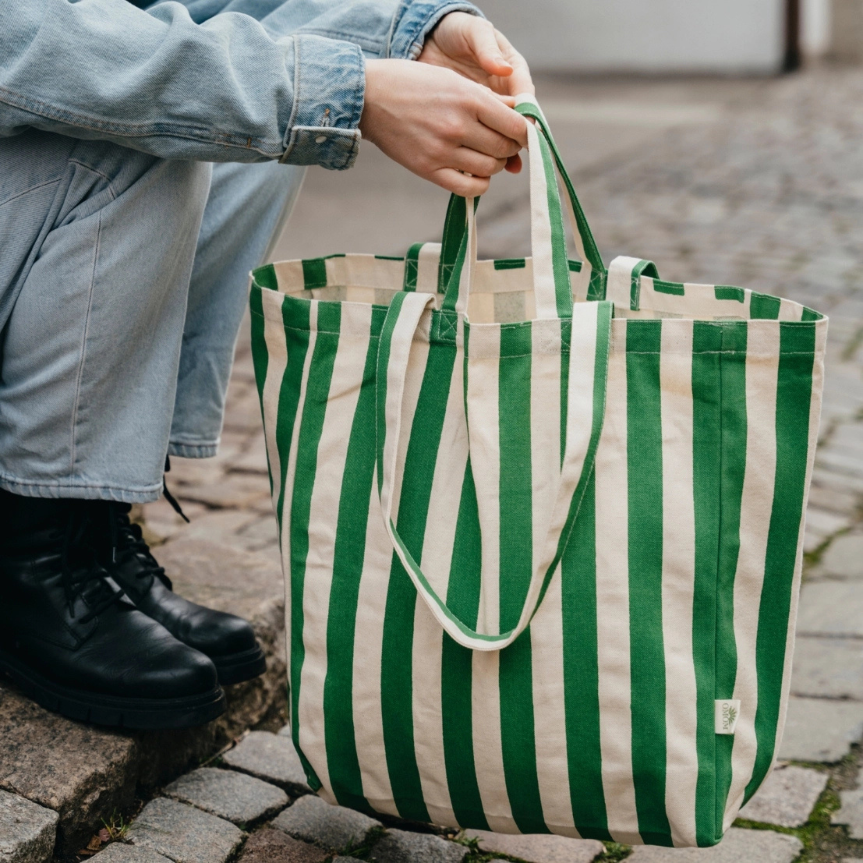 Organic Striped Tote