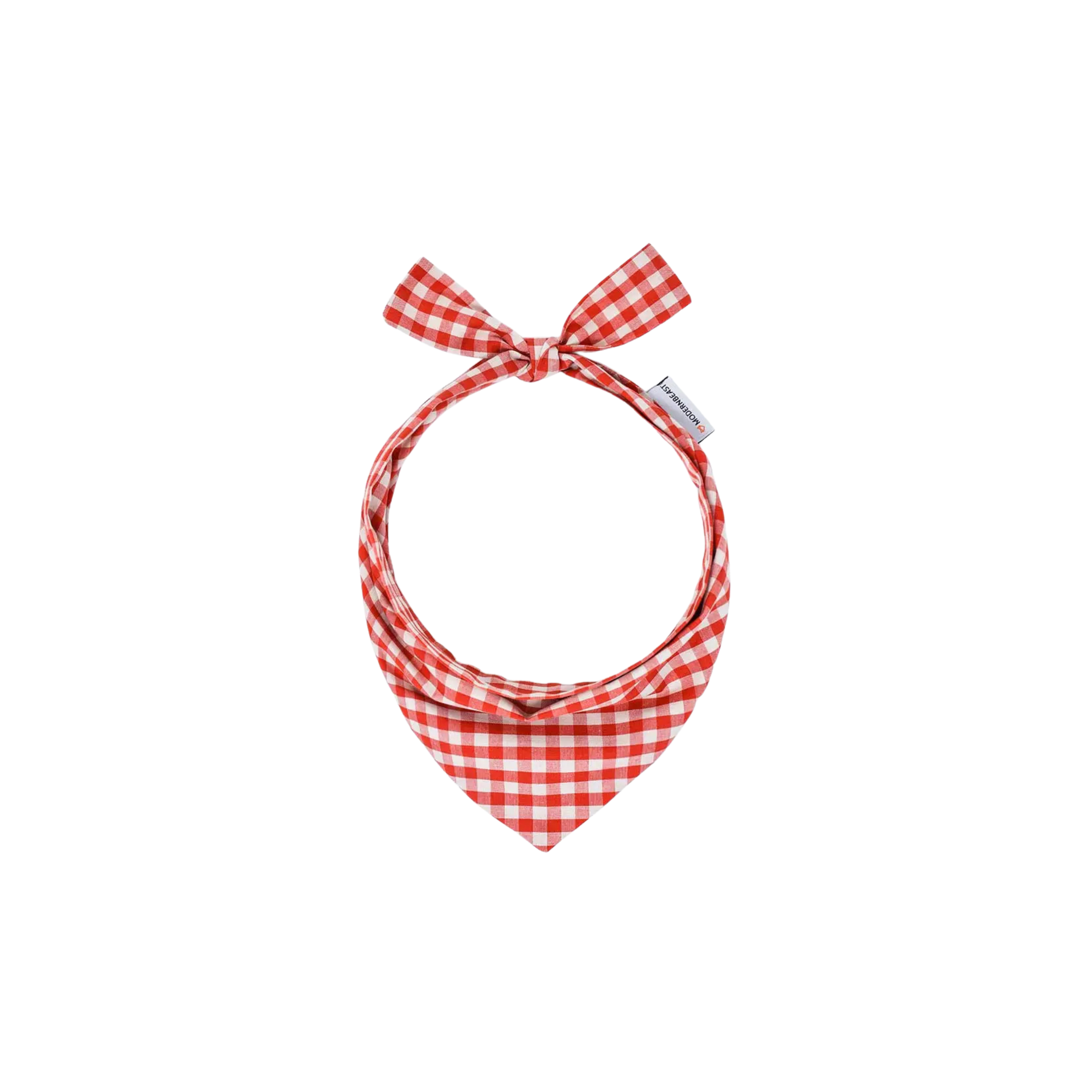 Gingham Pet Bandana - Rust
