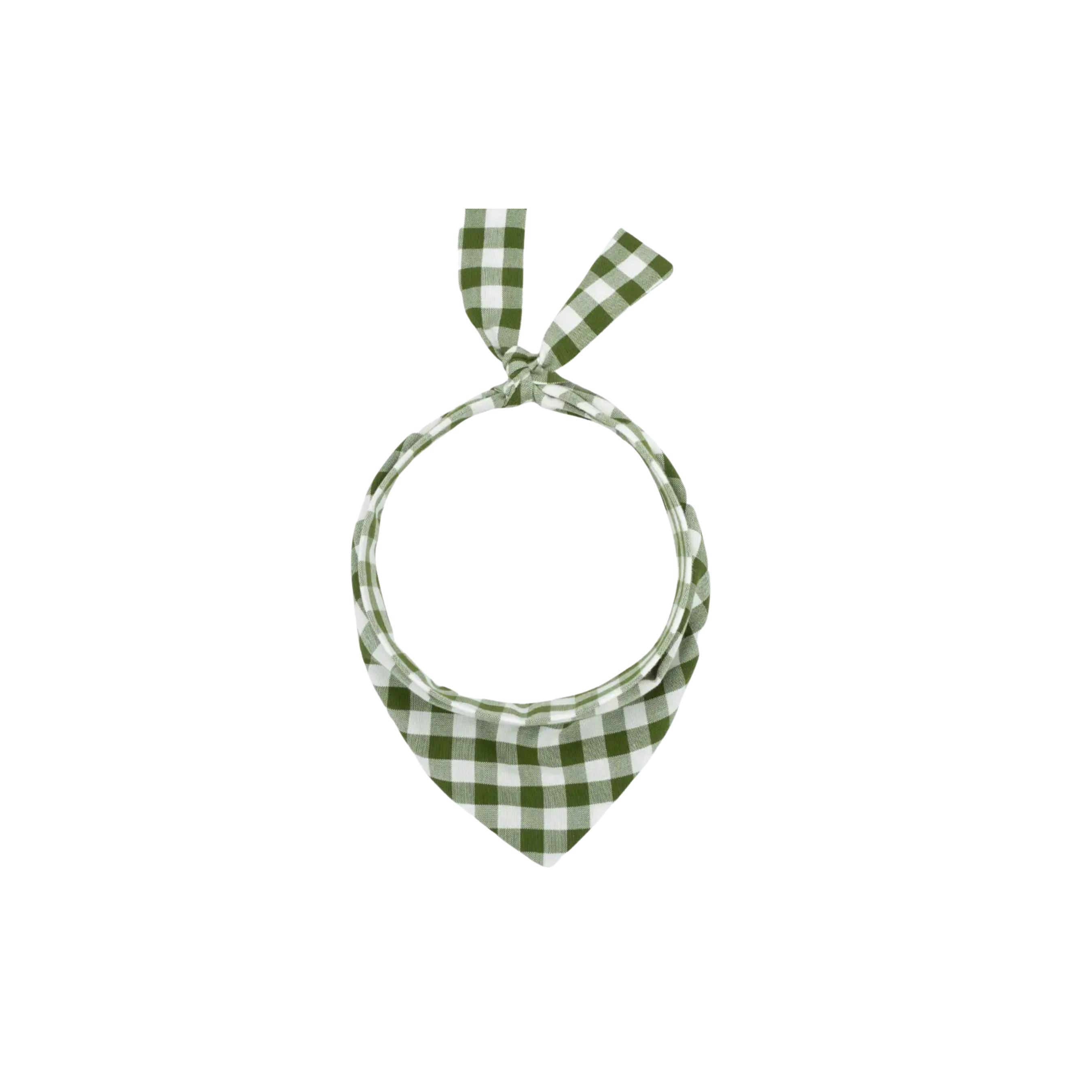 Gingham Pet Bandana - Forest