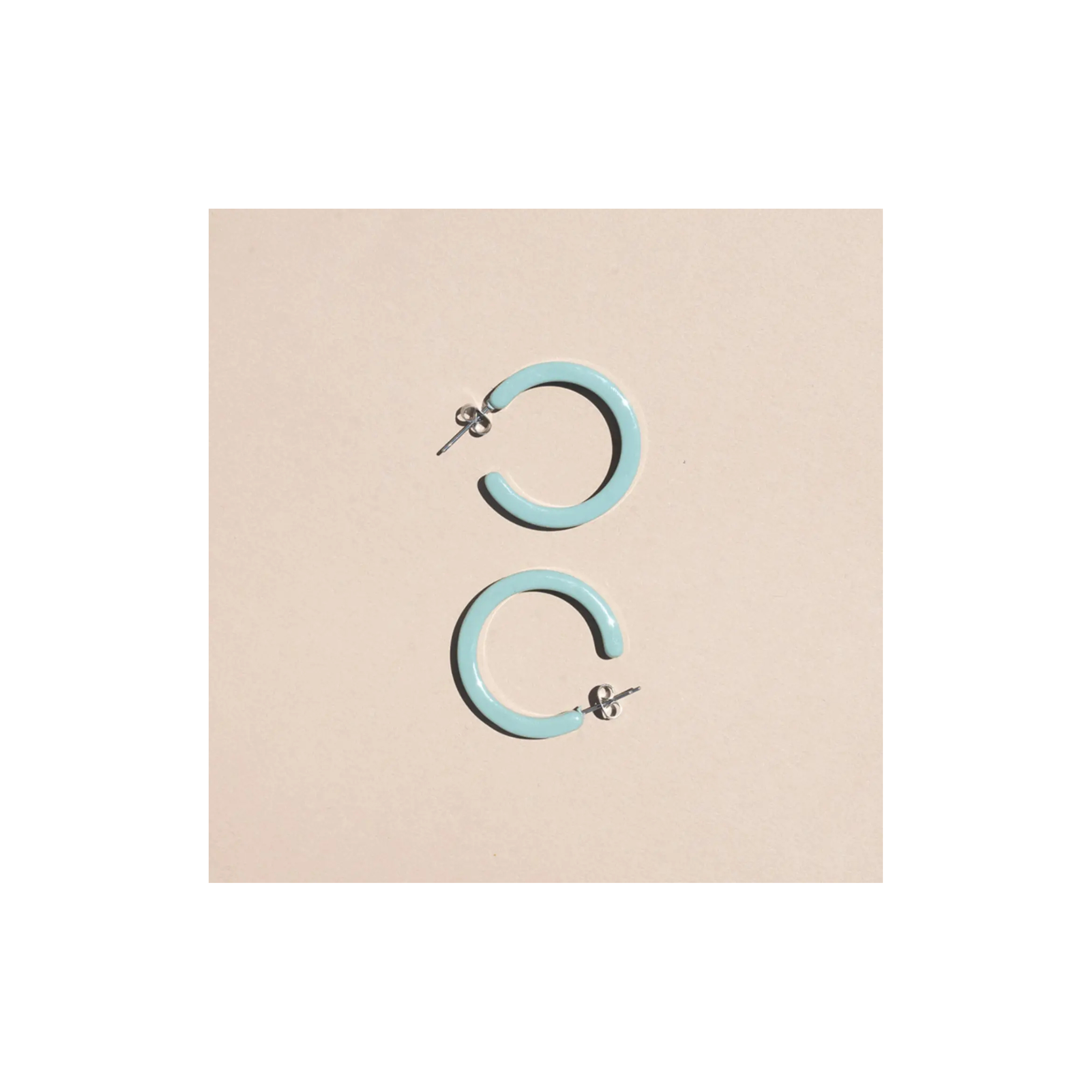 Light Green Hoop Earrings
