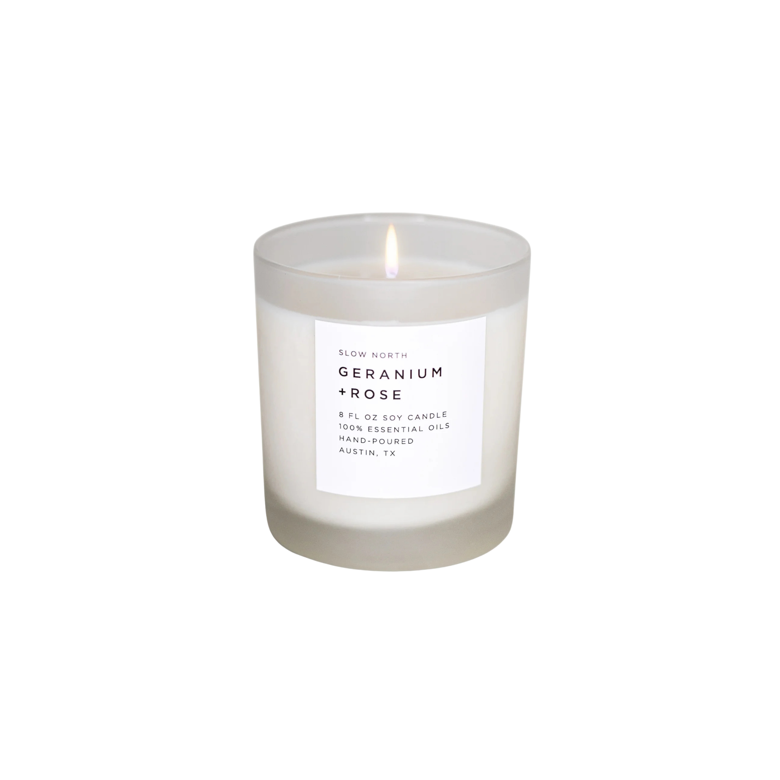 Geranium + Rose Candle - 8 oz