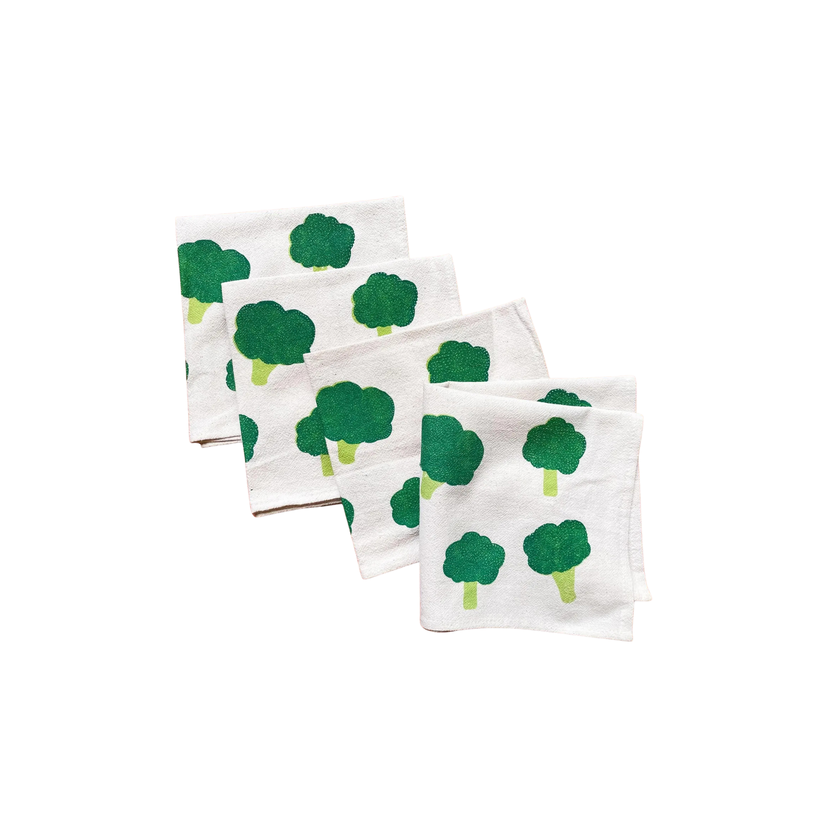 Set of 4 Cotton Napkins - Broccoli