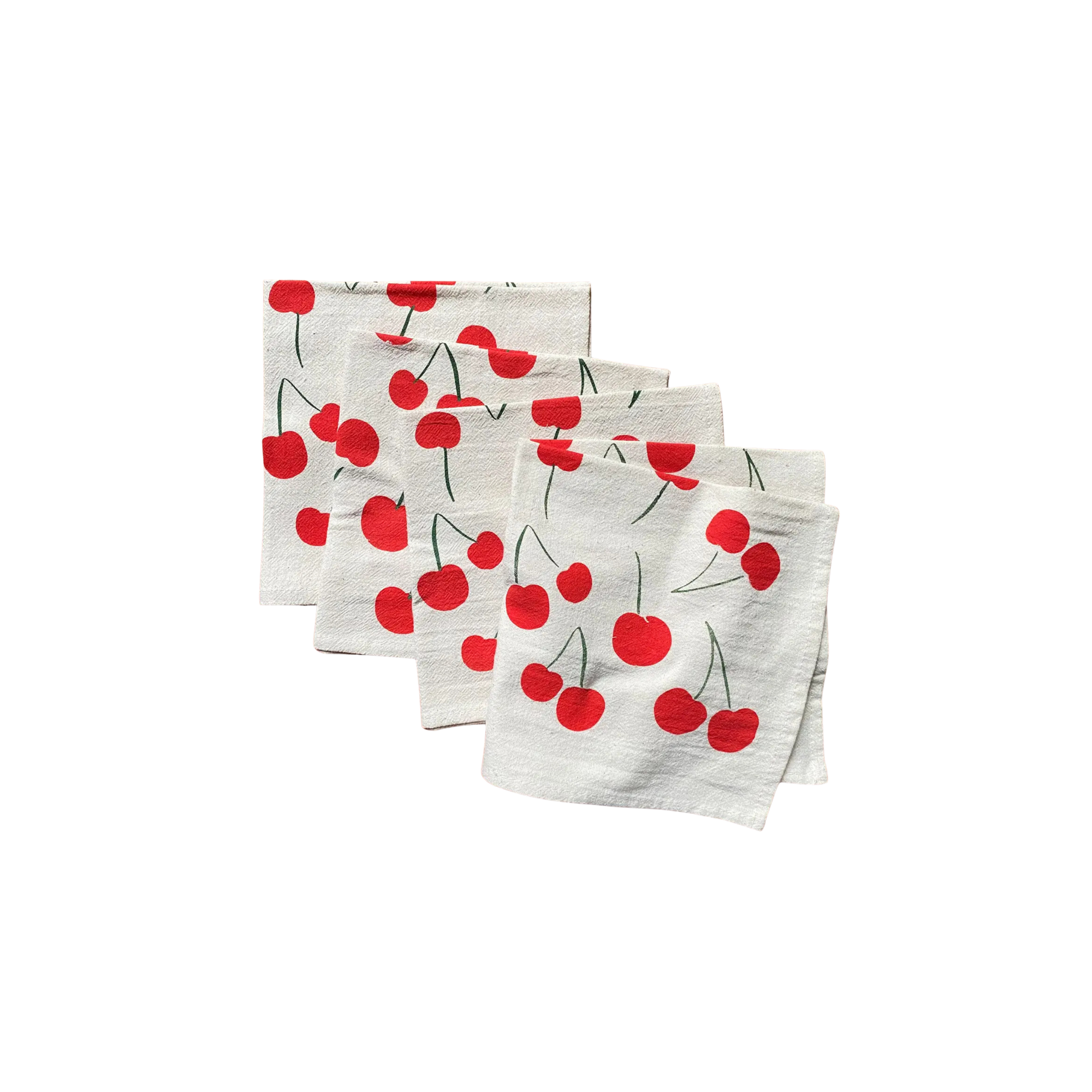 Set of 4 Cotton Napkins - Cherries