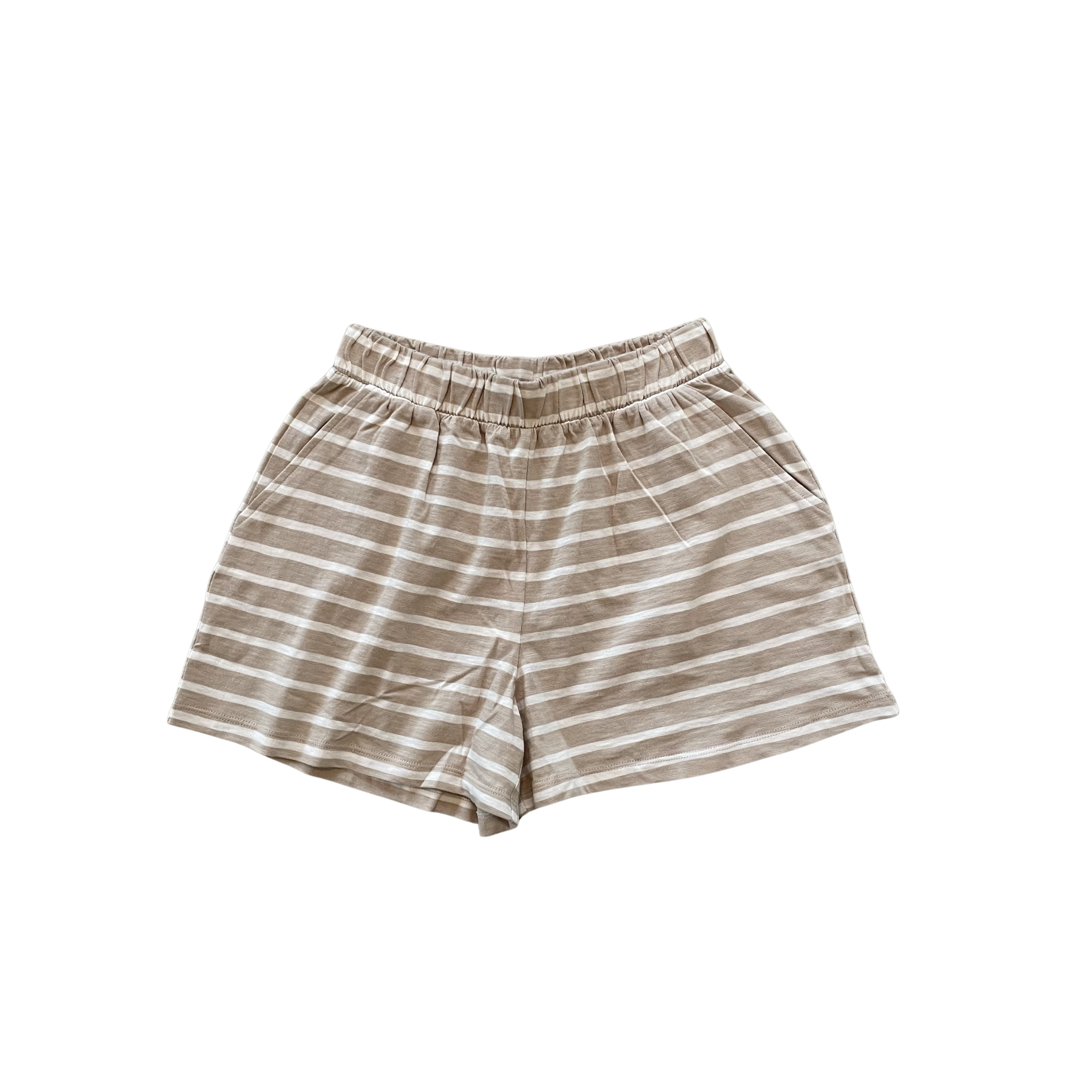 Striped Shorts - Taupe