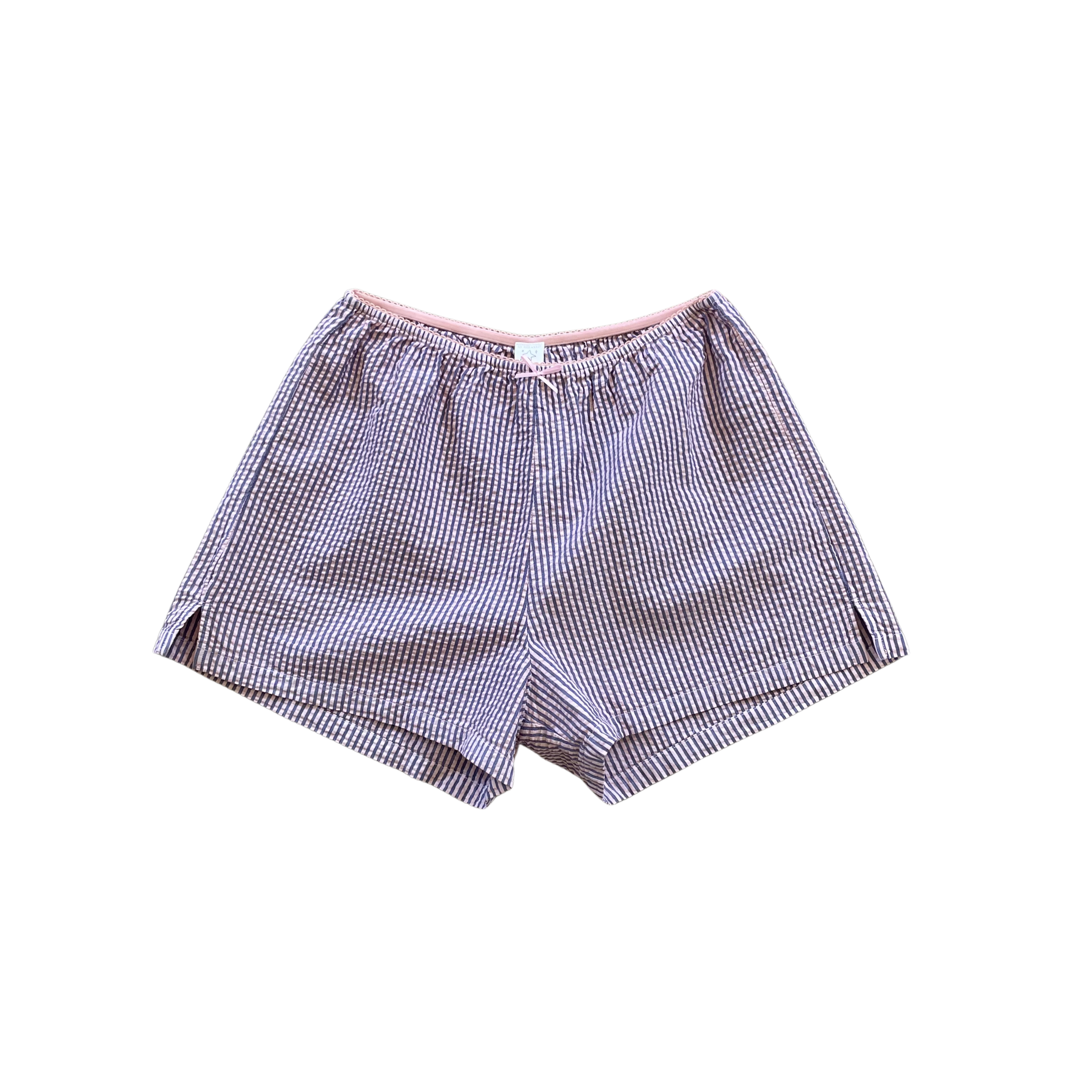 Seersucker Shorts - Rosy Stripe