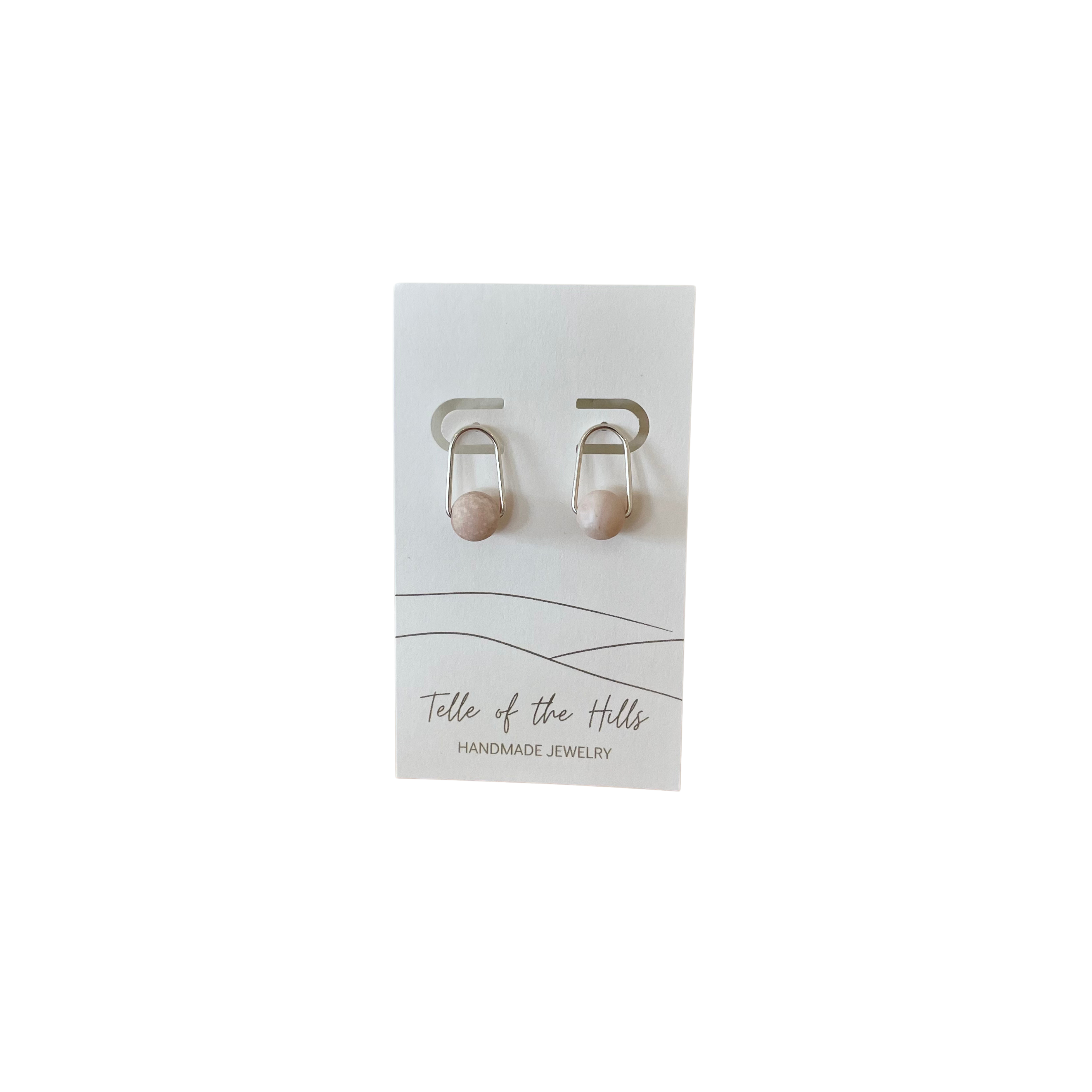 Cove Studs - Pink Opal