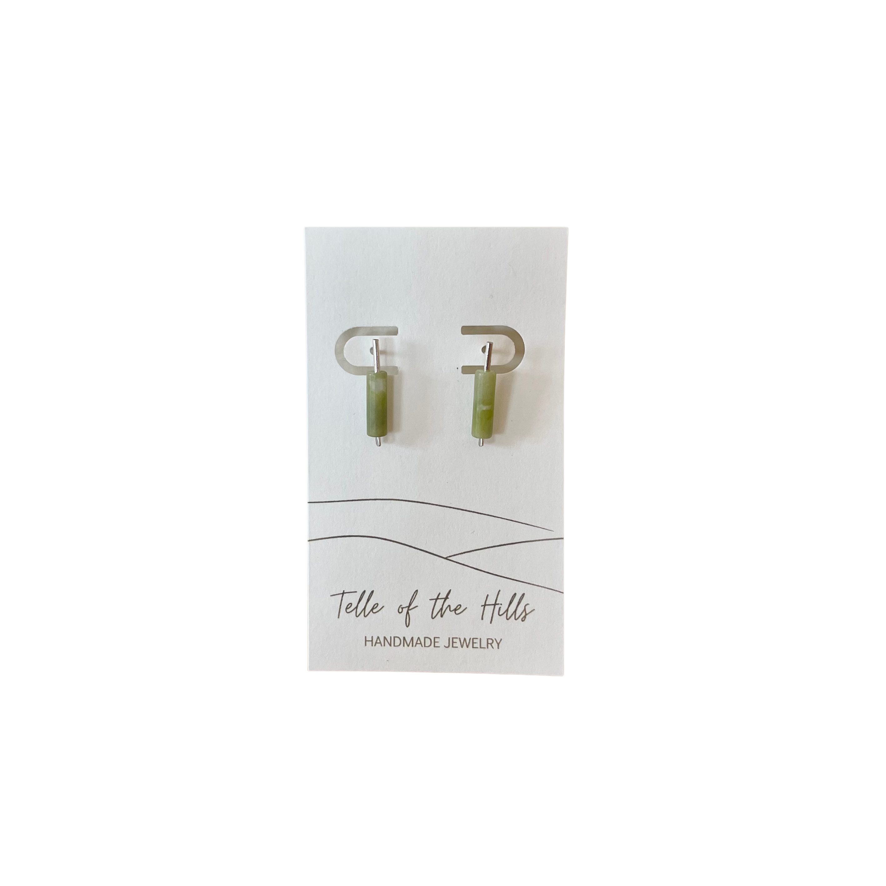 Channel Earrings - Jade