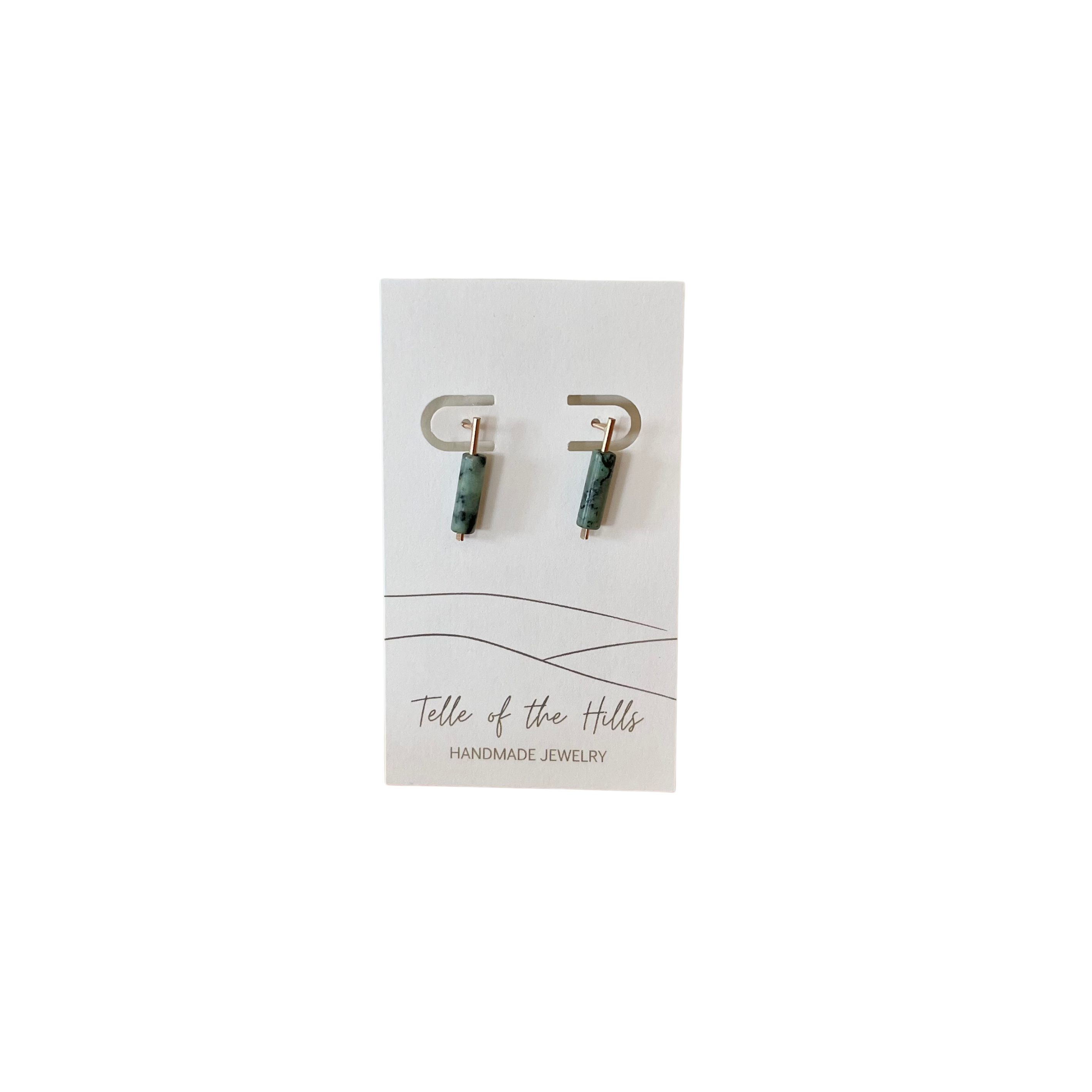 Channel Earrings - African Turquoise