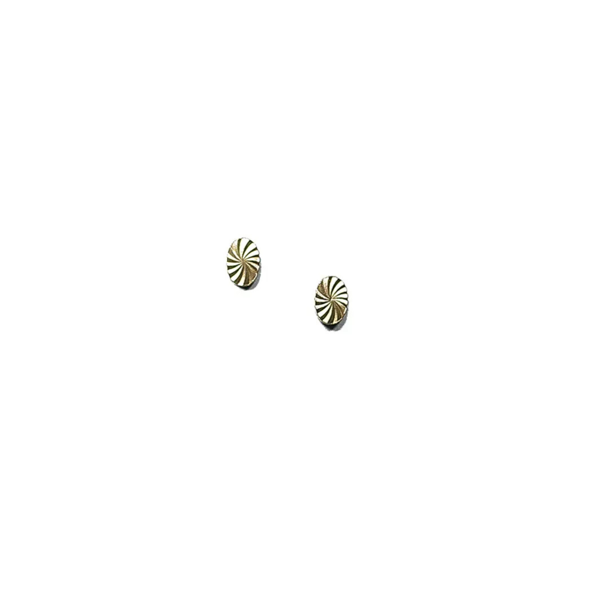 Tiny Starburst Oval Studs