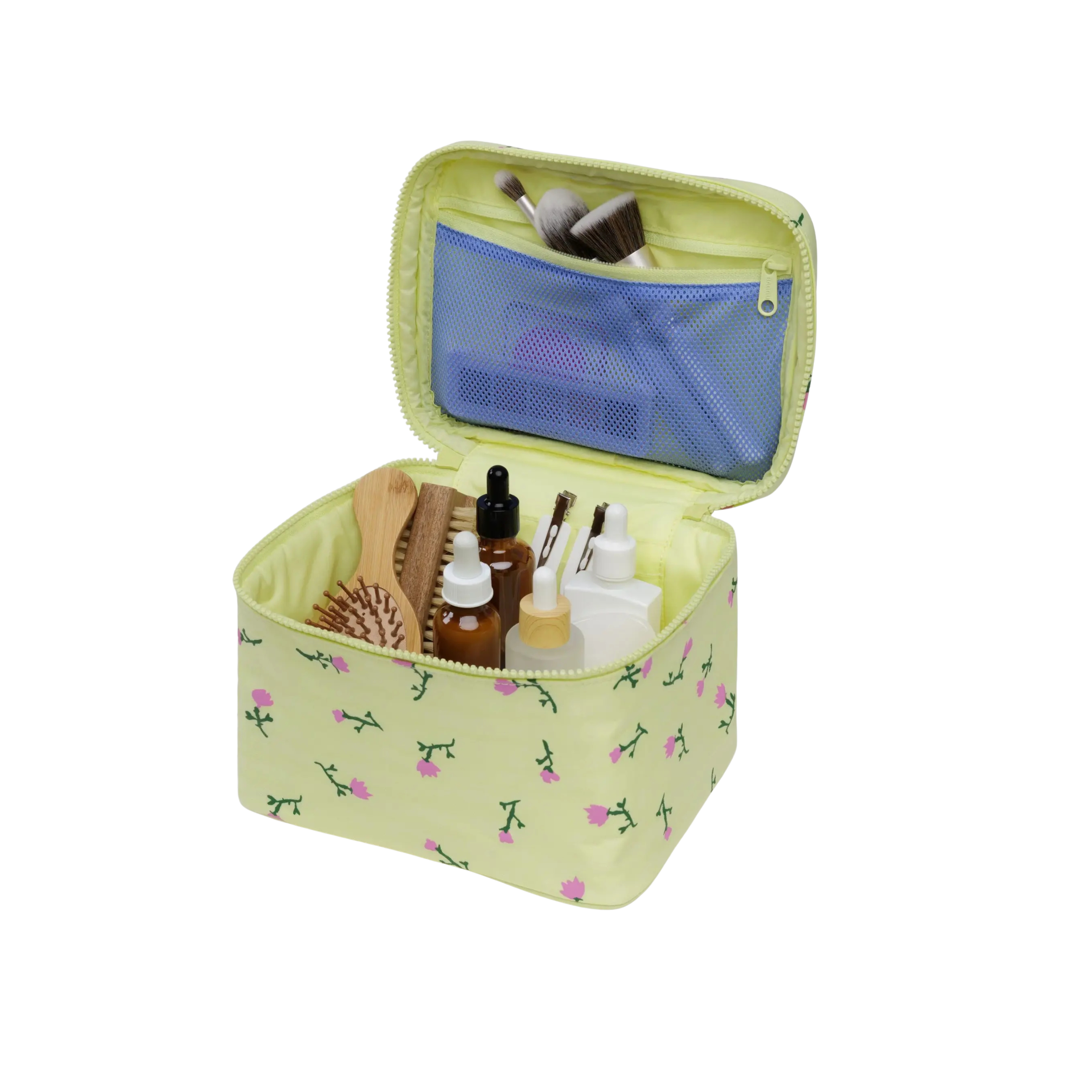 Large Cosmetic Case - Painted Wildflower
