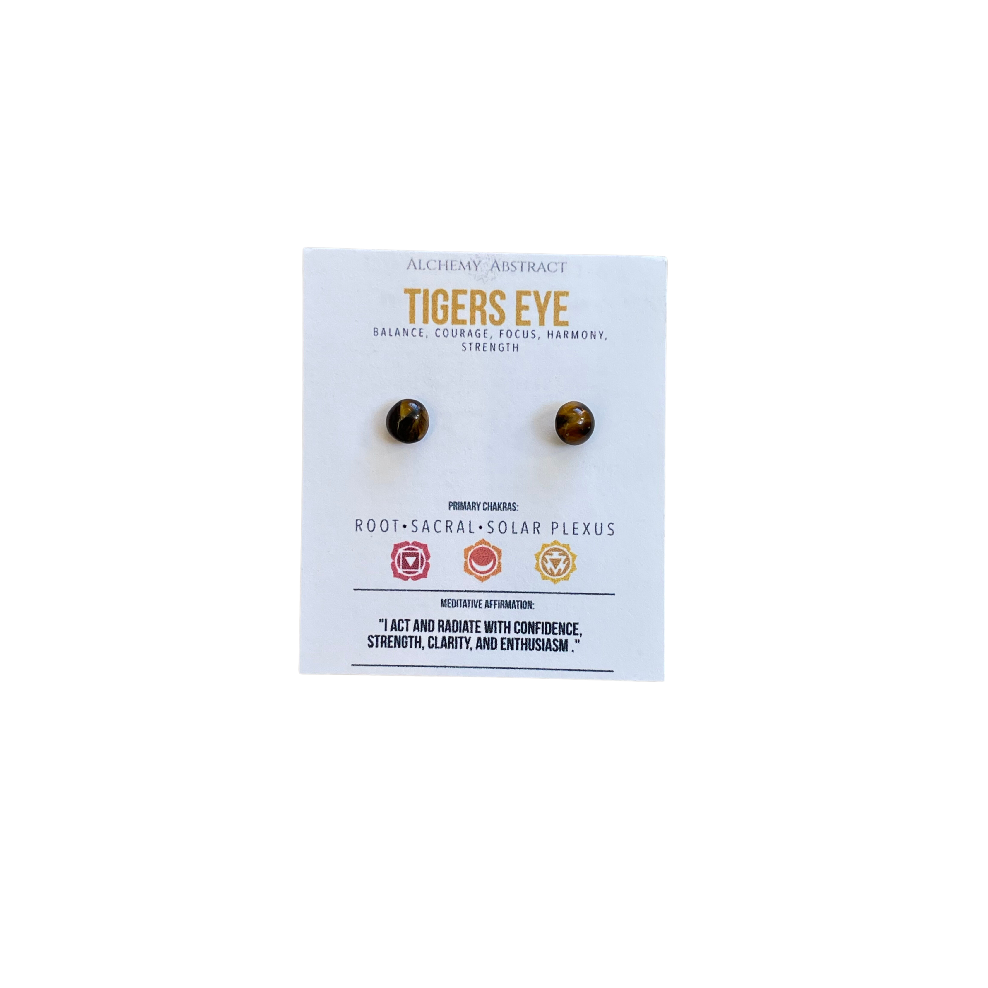 Tigers Eye Crystal Studs
