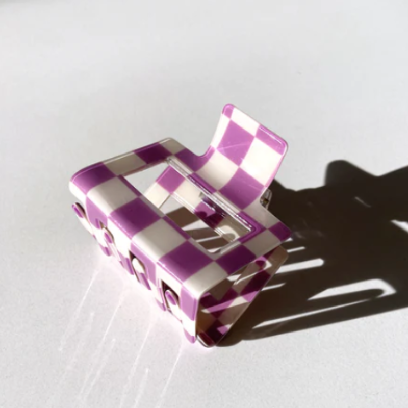Checkered Chunky Claw Clip