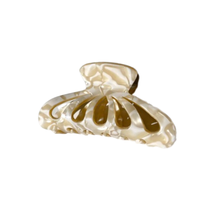 Shell Hair Claw Clip - Beige