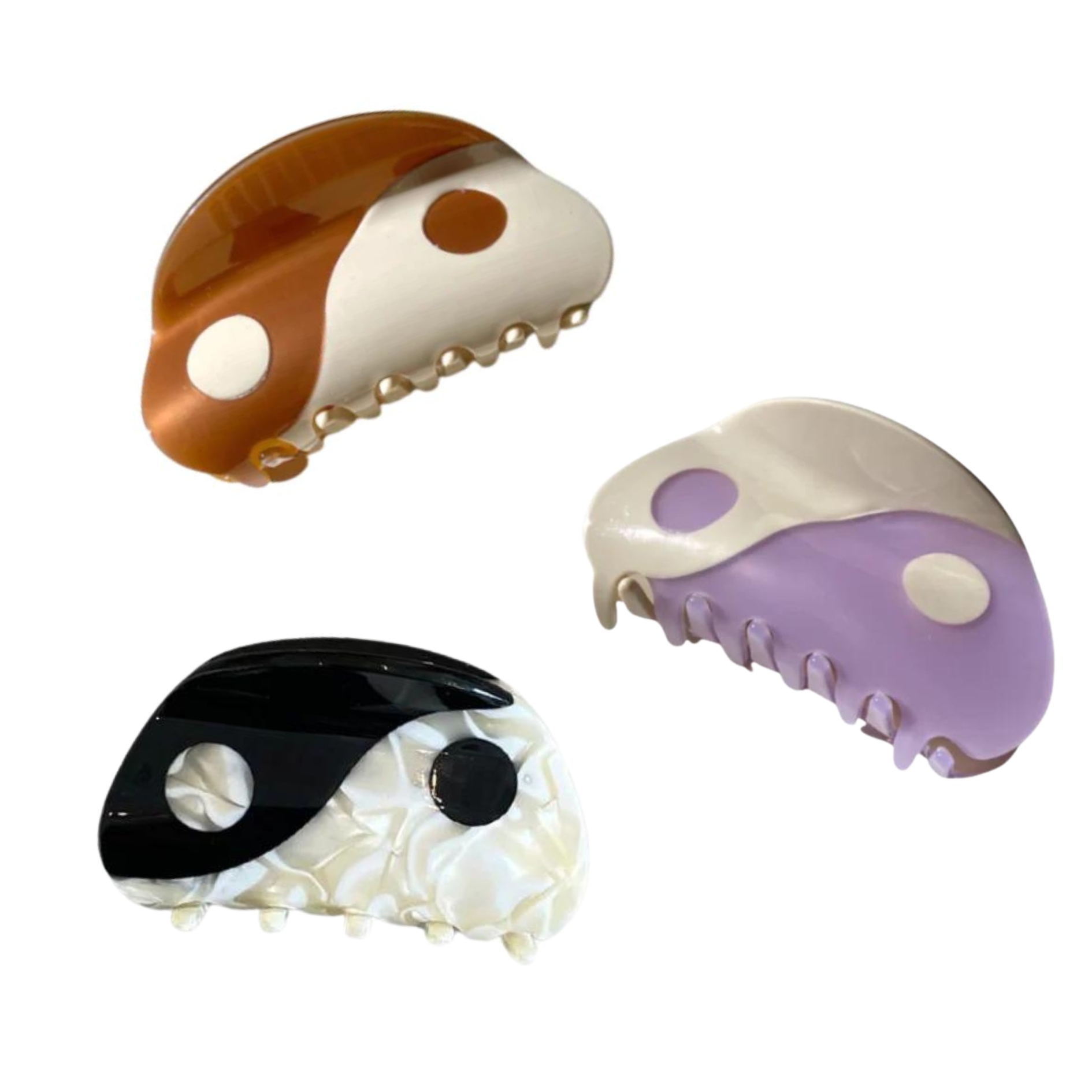 Yin Yang Hair Clips