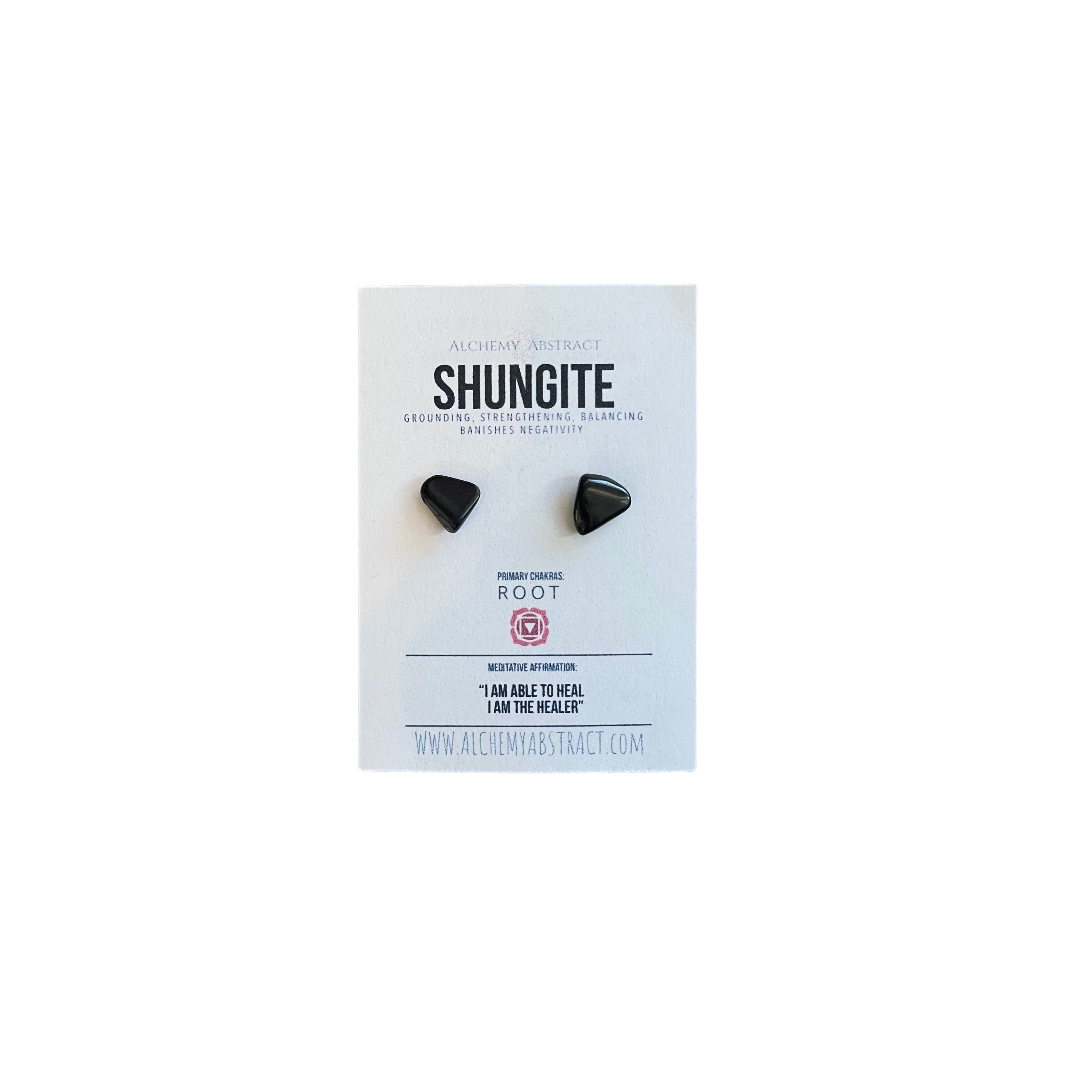 Shungite Crystal Studs