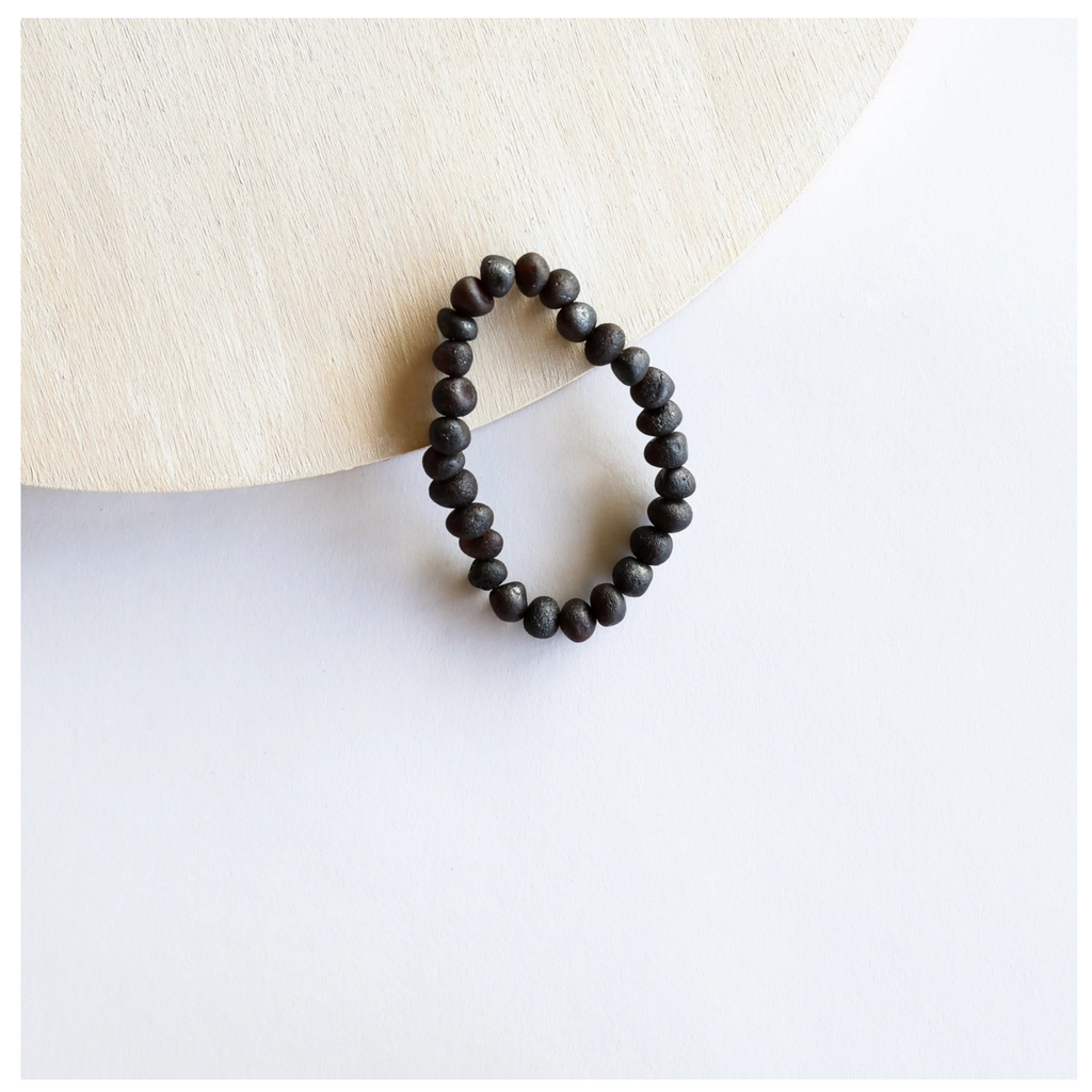 Raw Black Baltic Sea Amber Bracelet