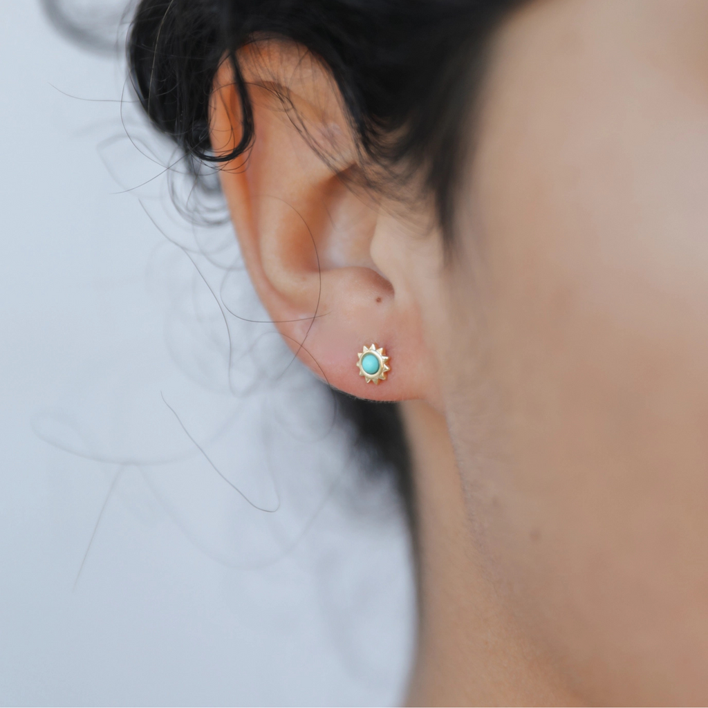 Turquoise Sun Studs