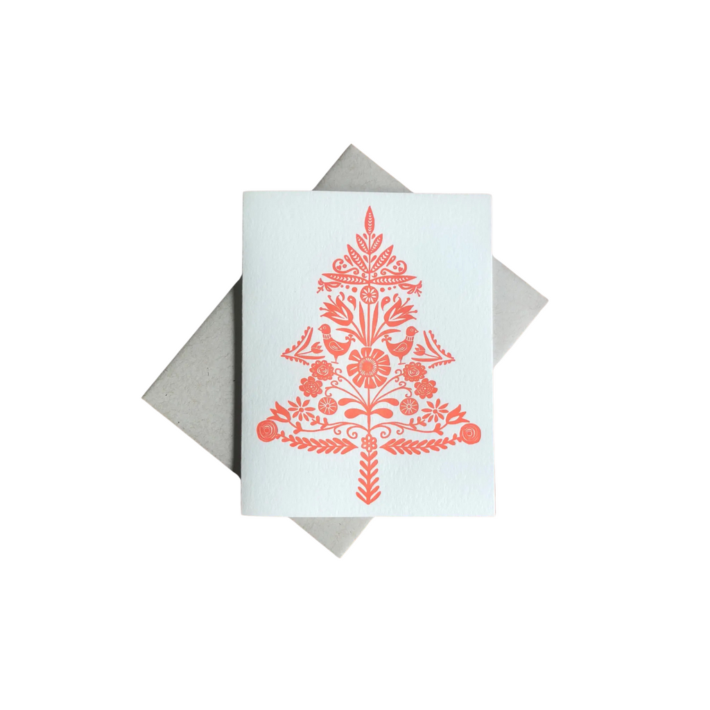 Red Tree Holiday Card