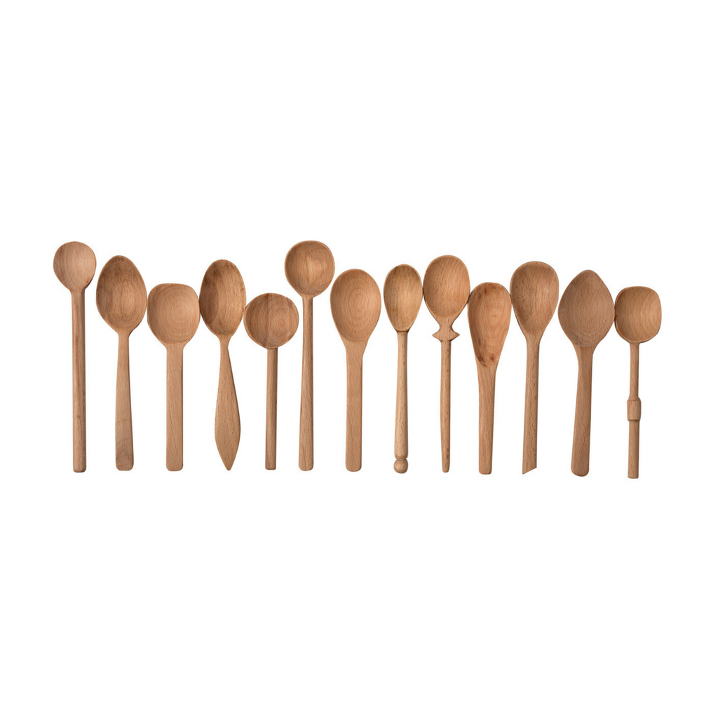 Hand Carved Beechwood Spoons - Small