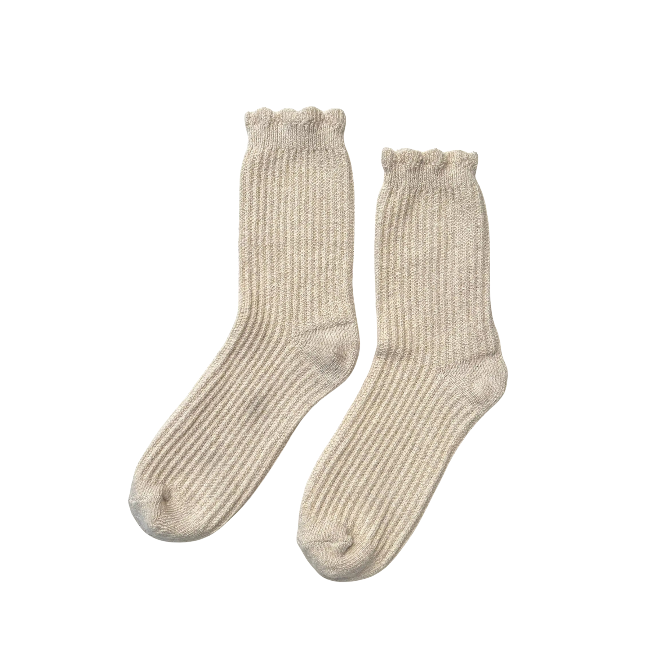 Linen Scallop Socks