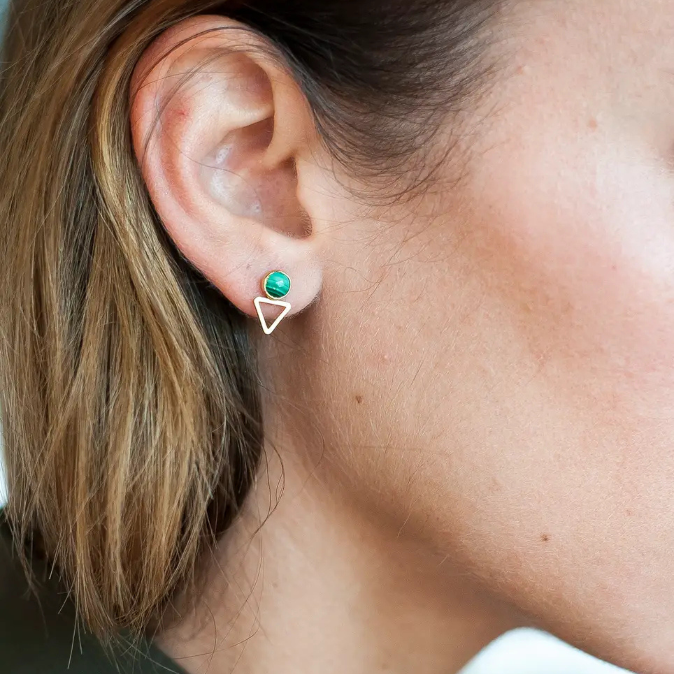Malachite Tiny Elder Studs