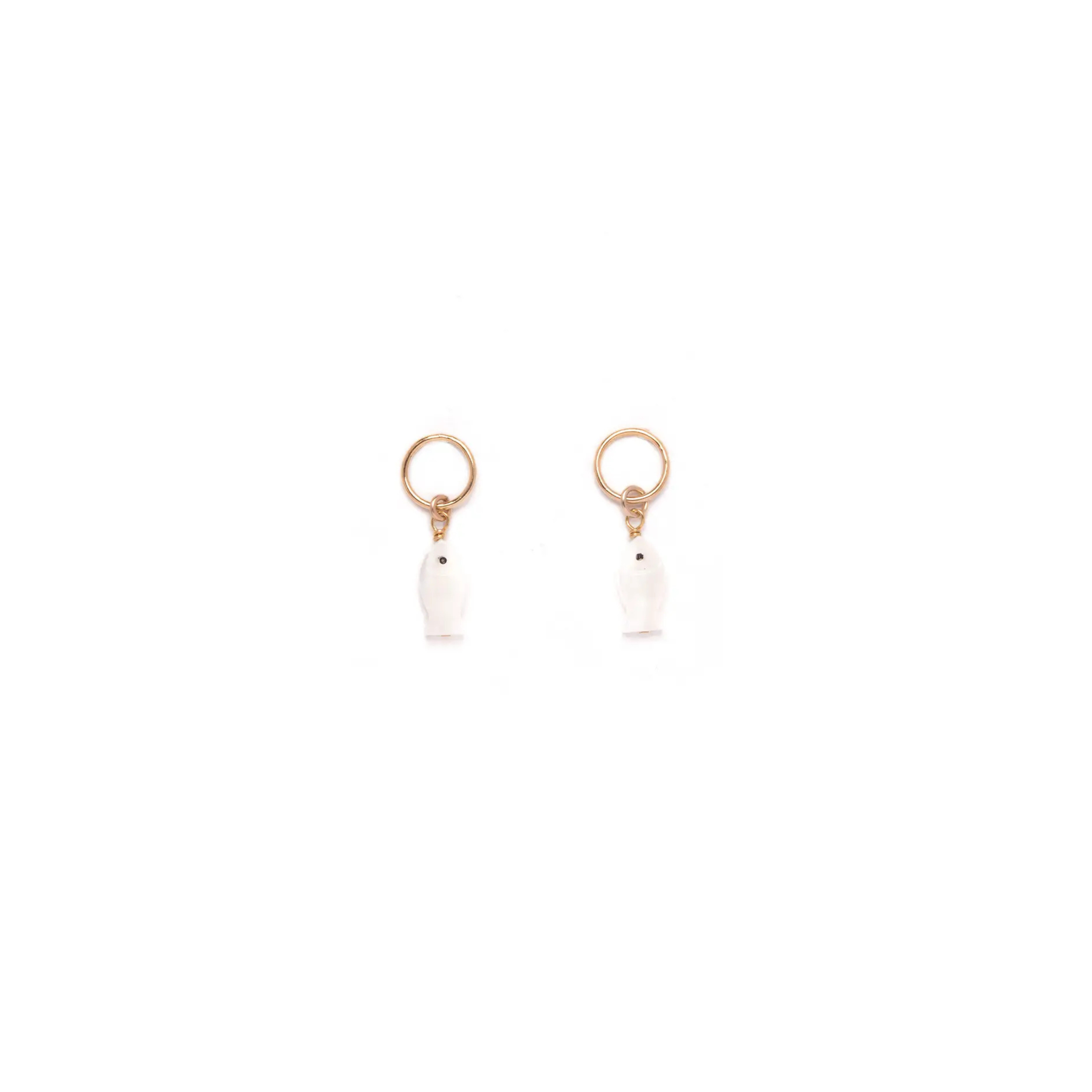 Mother of Pearl Fish Earrings