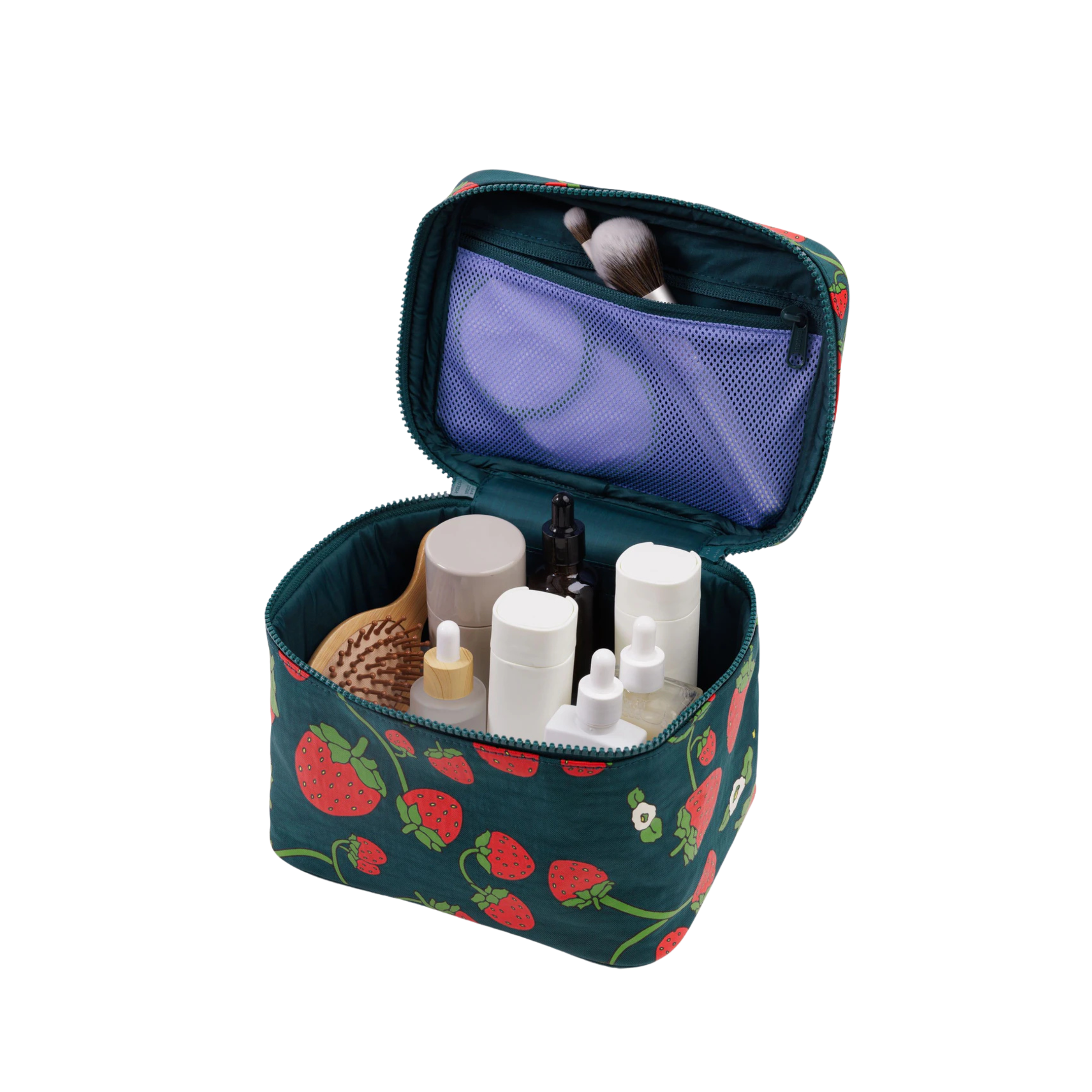 Large Cosmetic Case - Strawberry Blossom