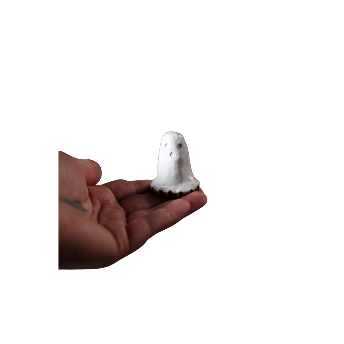 Handmade Tiny Ceramic Ghost
