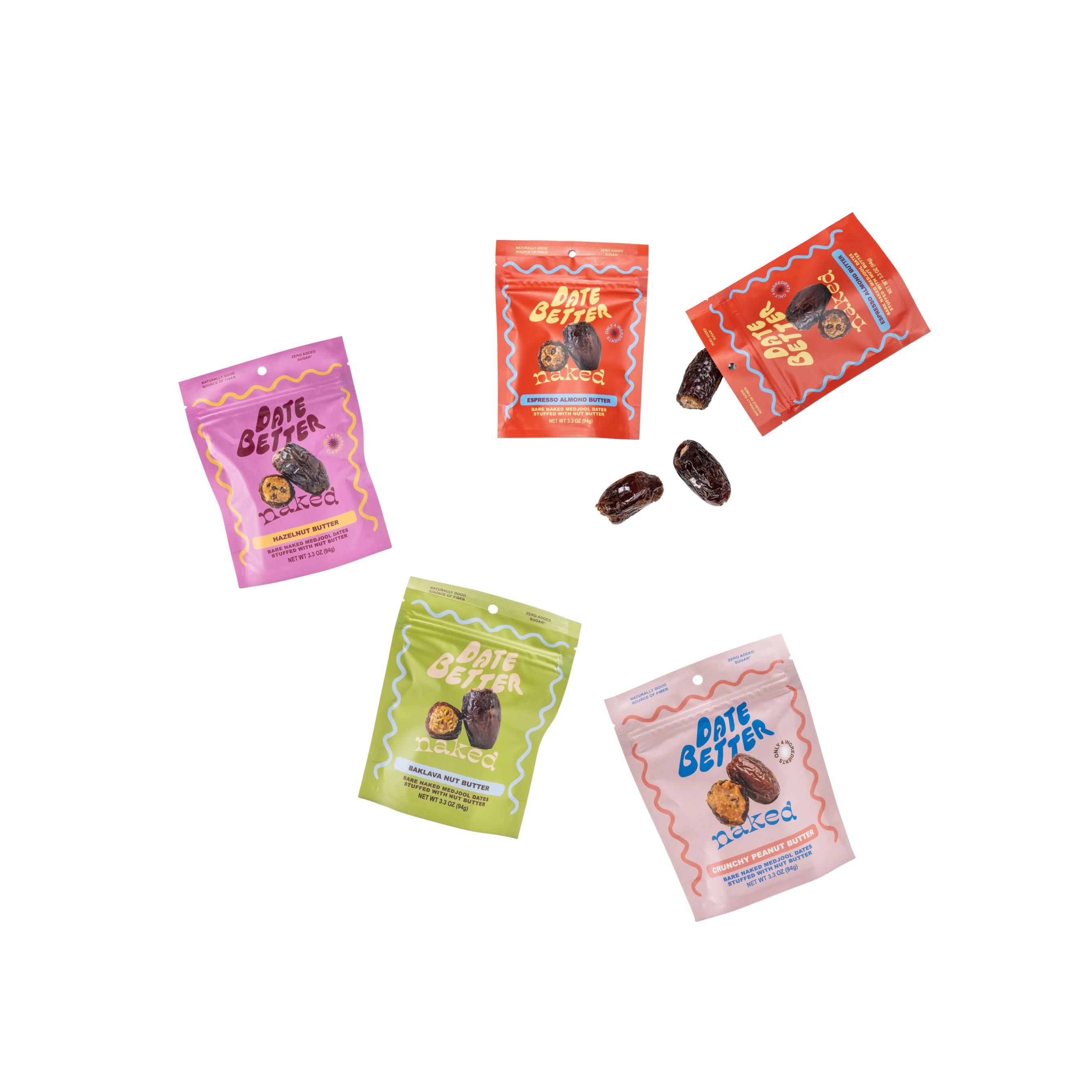 Organic Date Snack Bags - Naked