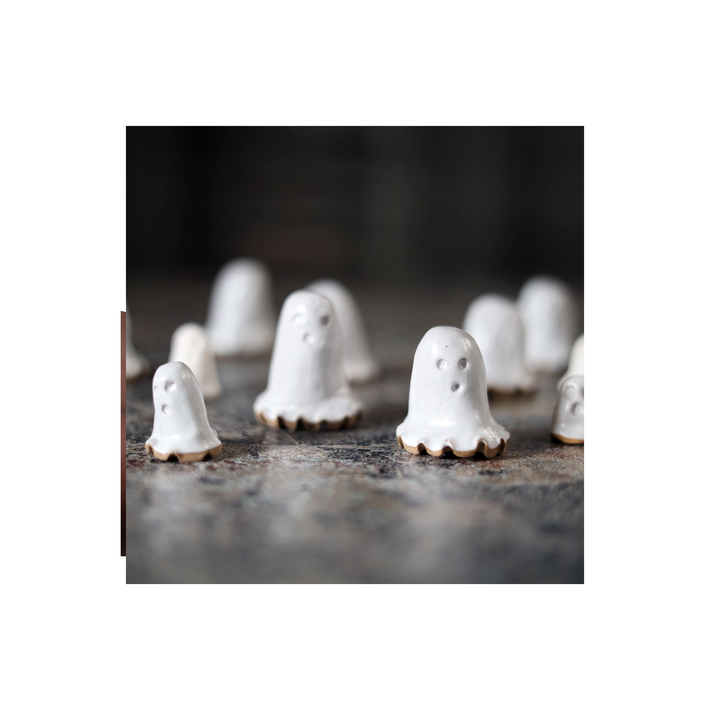 Handmade Tiny Ceramic Ghost