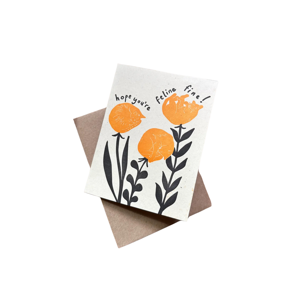 Cat Flower Card