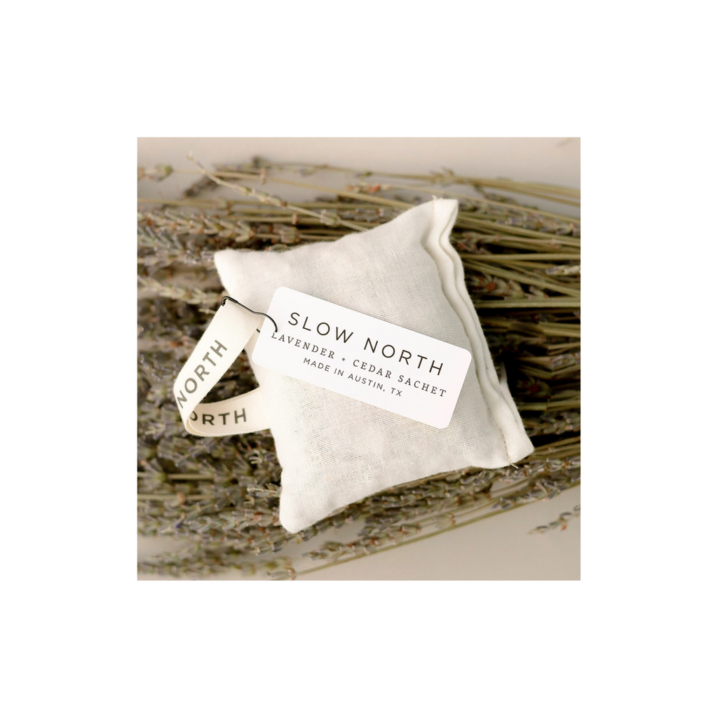 Lavender + Cedar Cotton Sachet - Natural