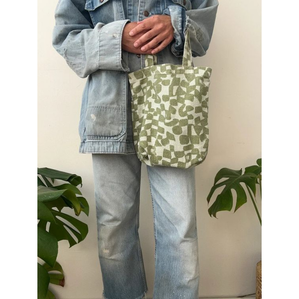 Petite Tote -  Matcha & Sage Checks