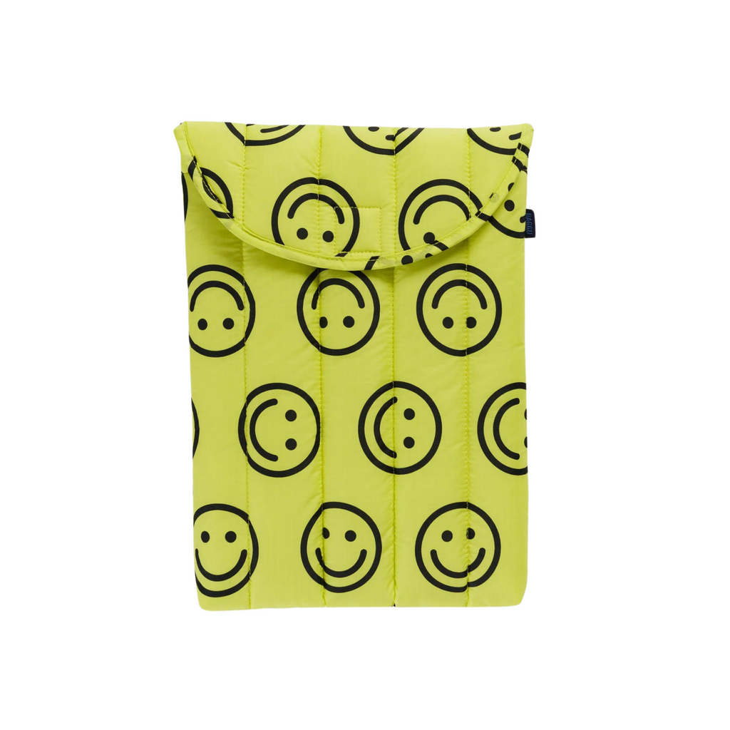 Yellow Happy Puffy Laptop Sleeve - 13"/14"