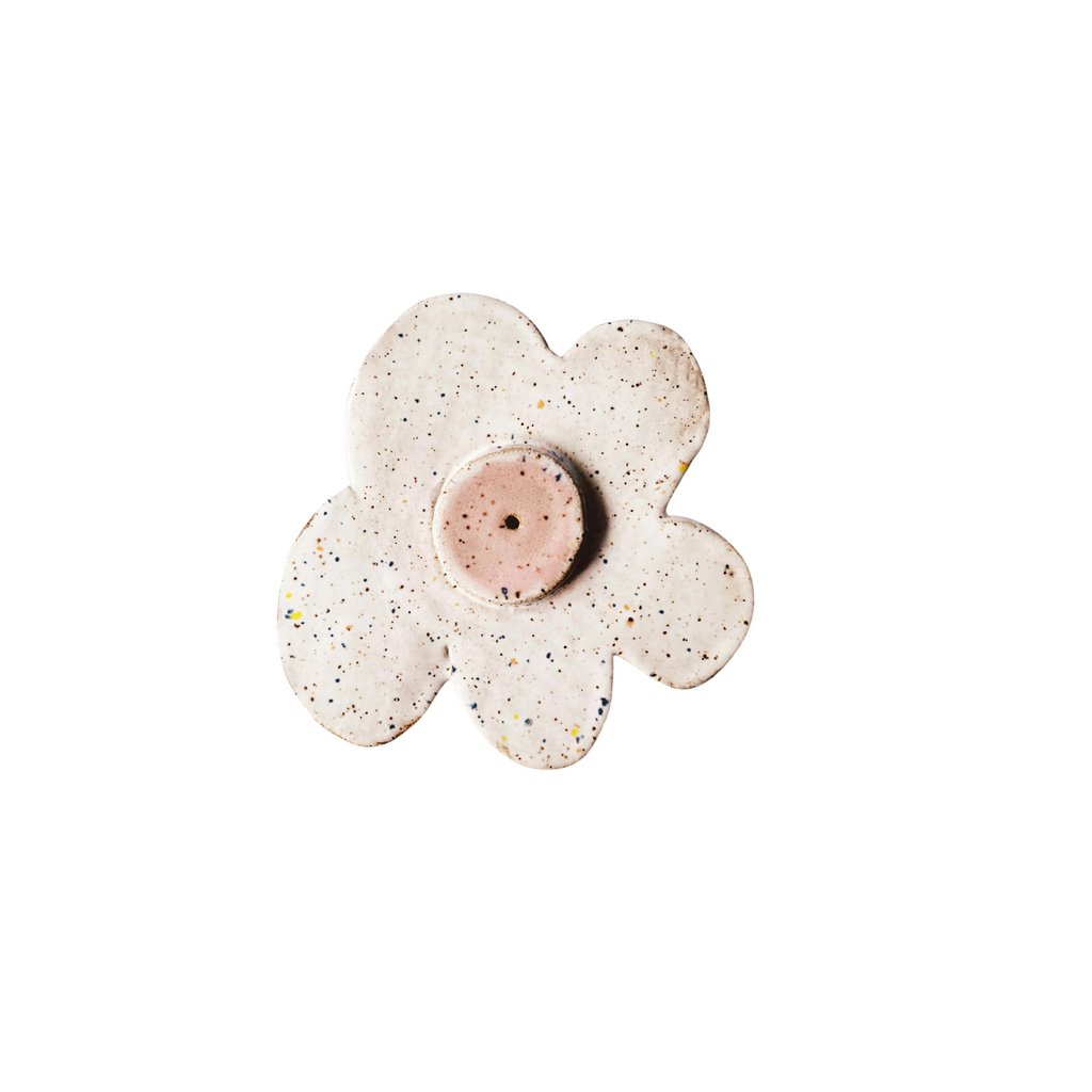 Daisy Incense Holder - Pink + White