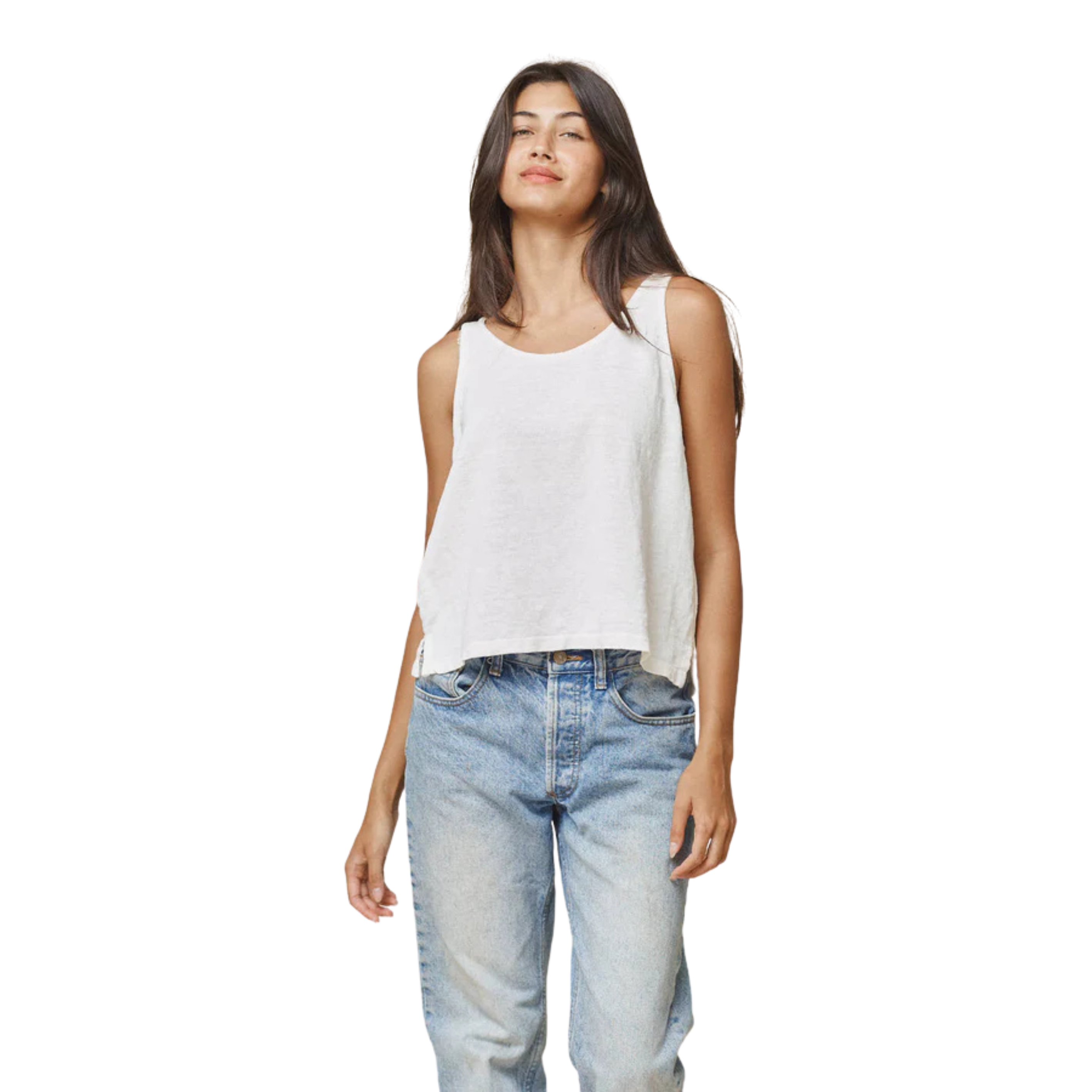 Cropped Tank - Sunbleached Yellow