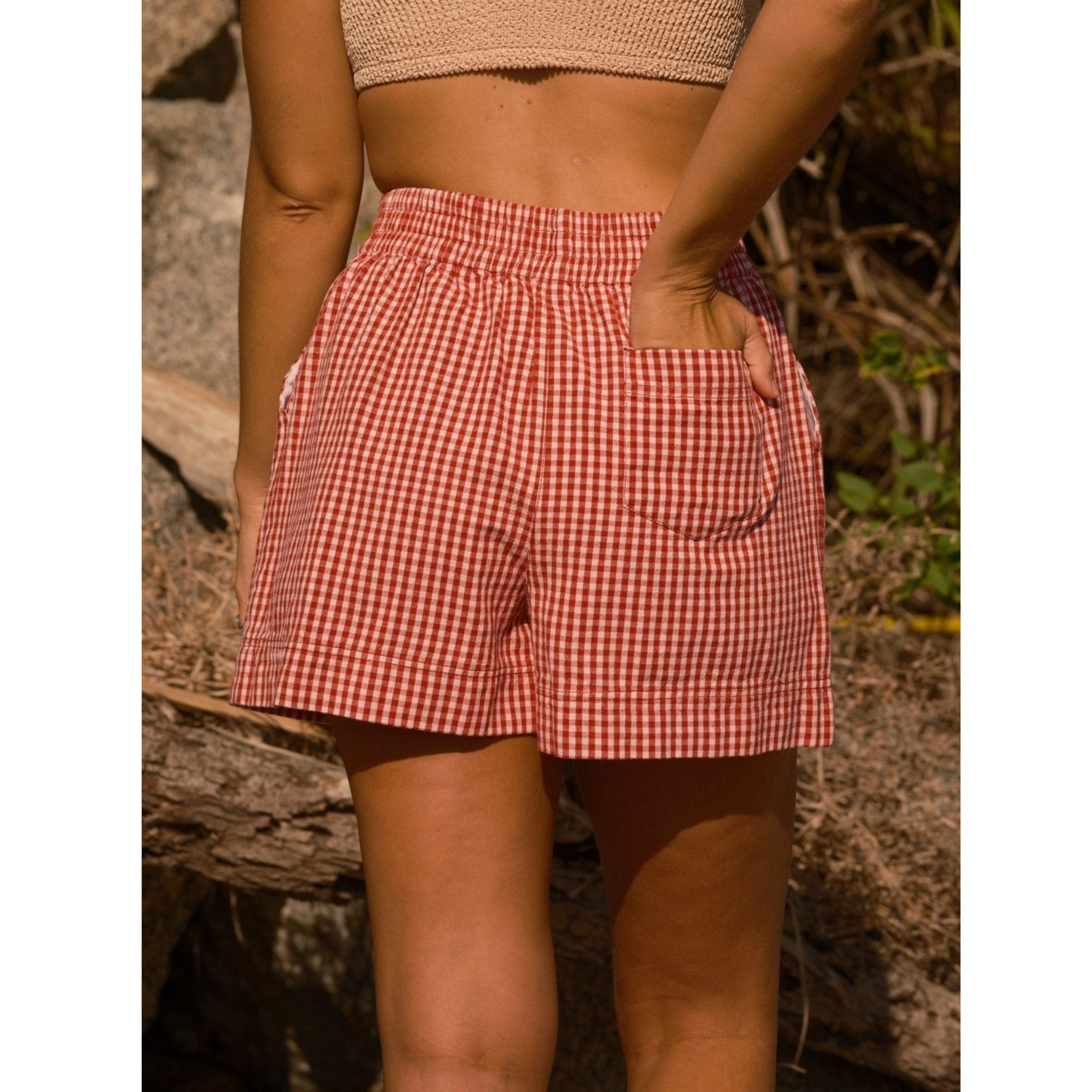 Stella Shorts - Red Gingham