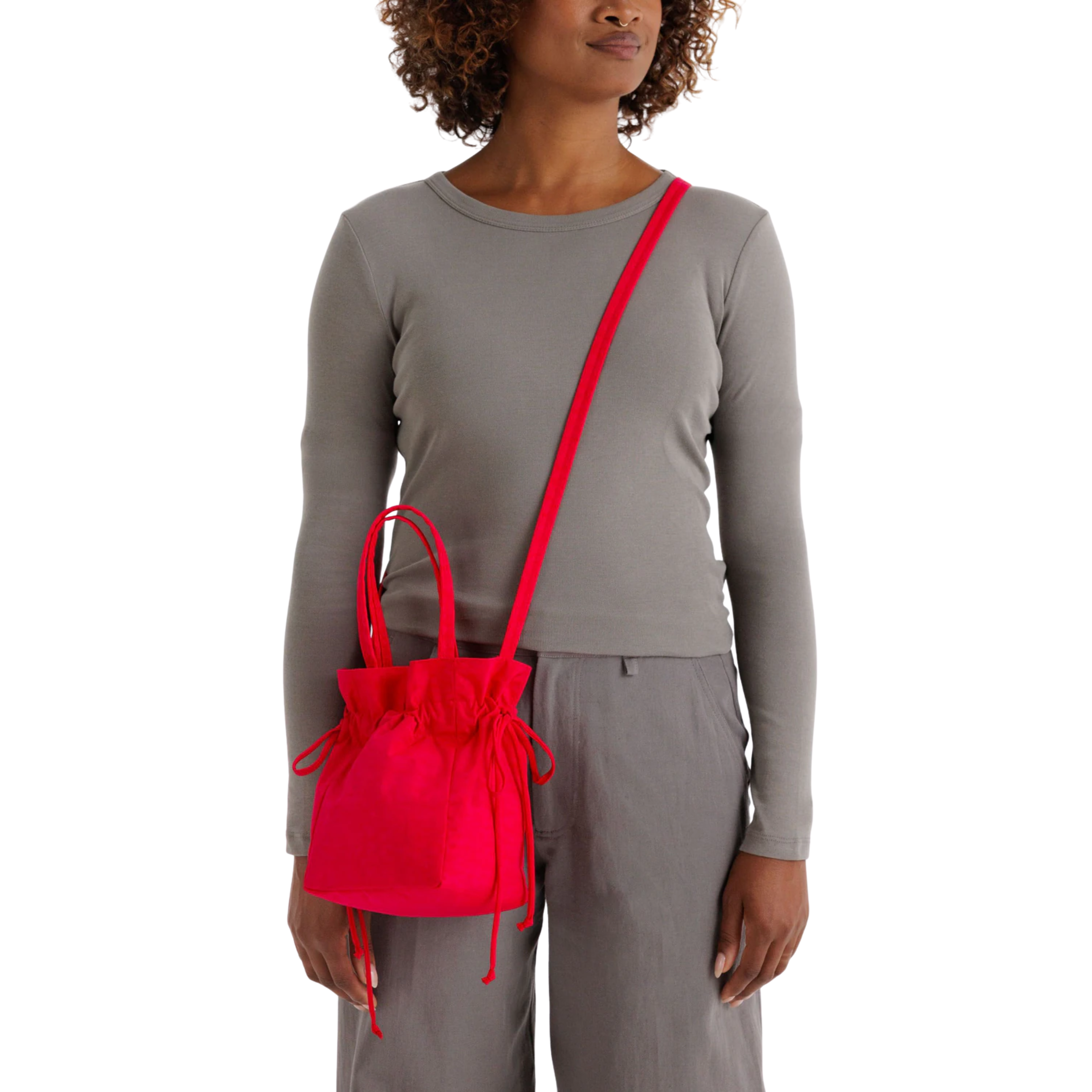 Nylon Drawstring Bag - Candy Apple