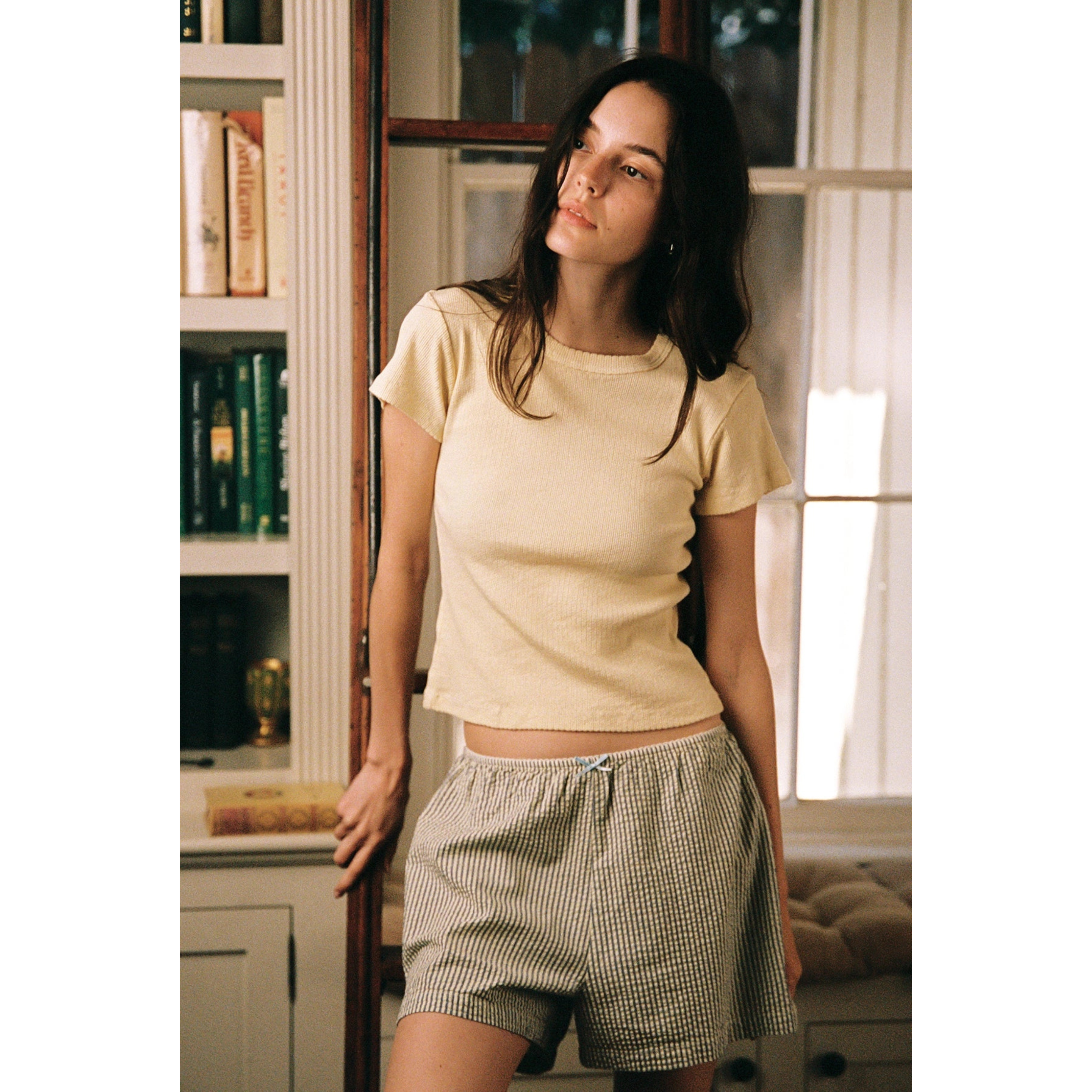 Seersucker Shorts - Lemondrop Stripe