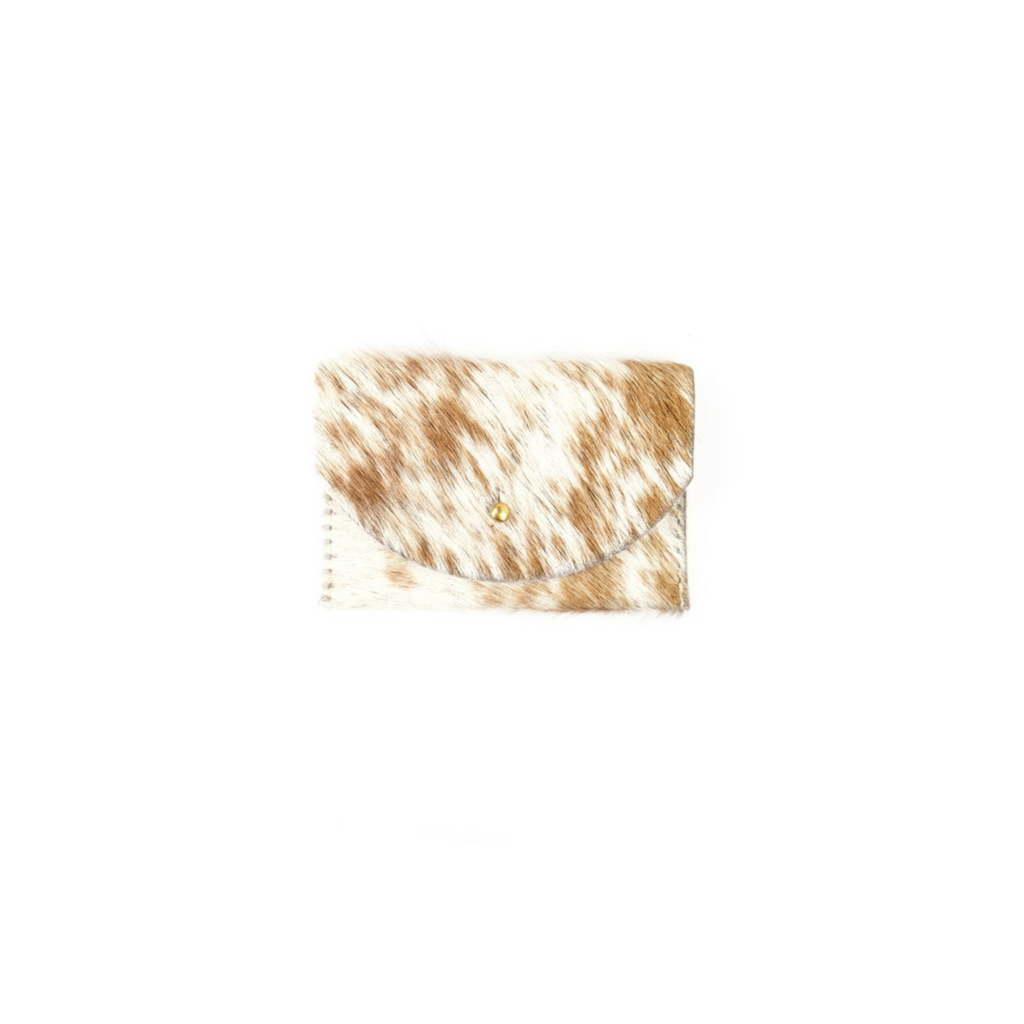 Caramel Speckled Cowhide Cardholder